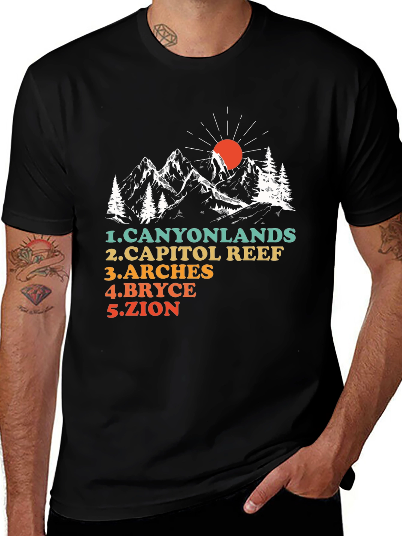 Utah National Parks T-Shirt - Canyonlands Arches Zion