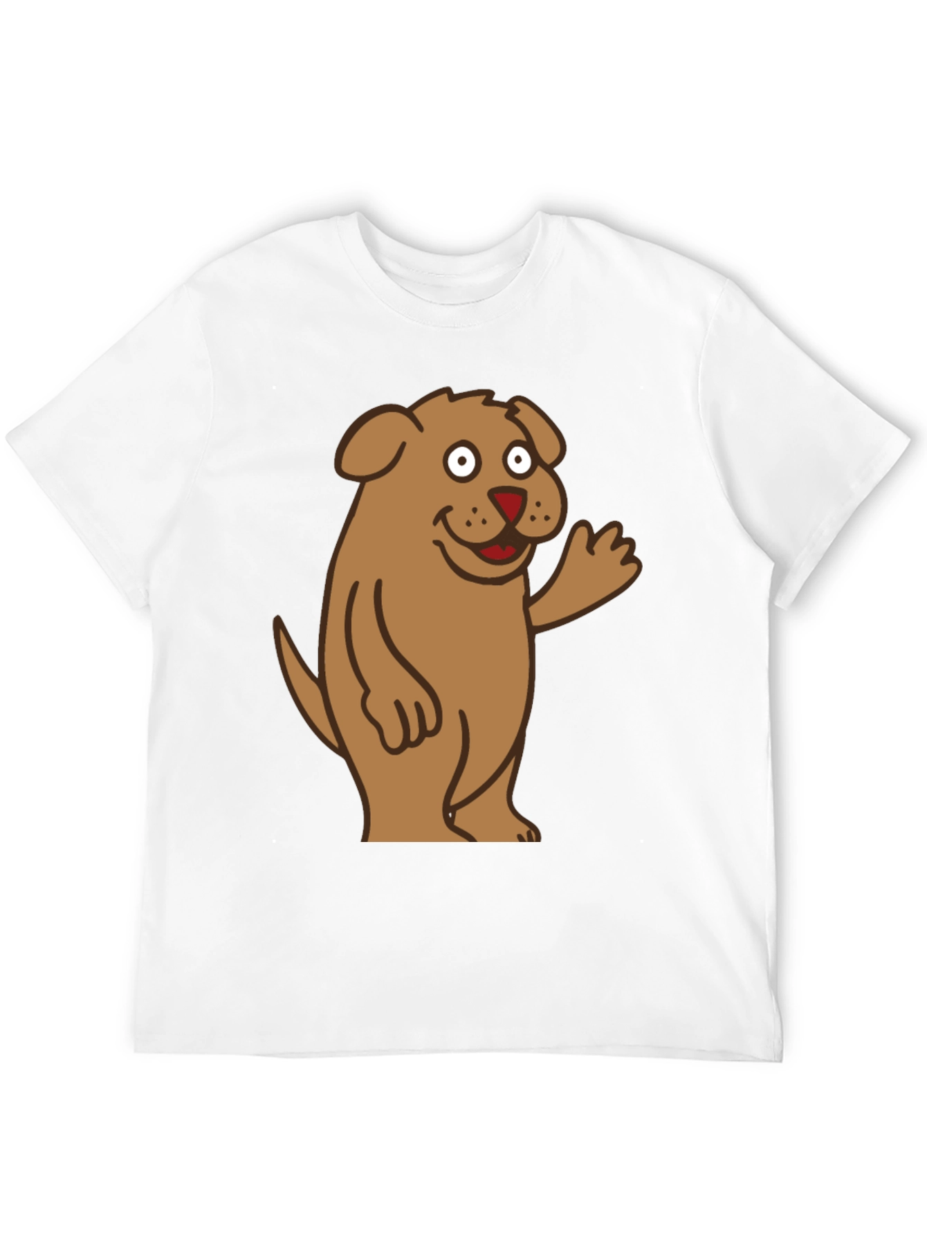 Cartoon Dog Graphic Tee - Mens Black T-Shirt