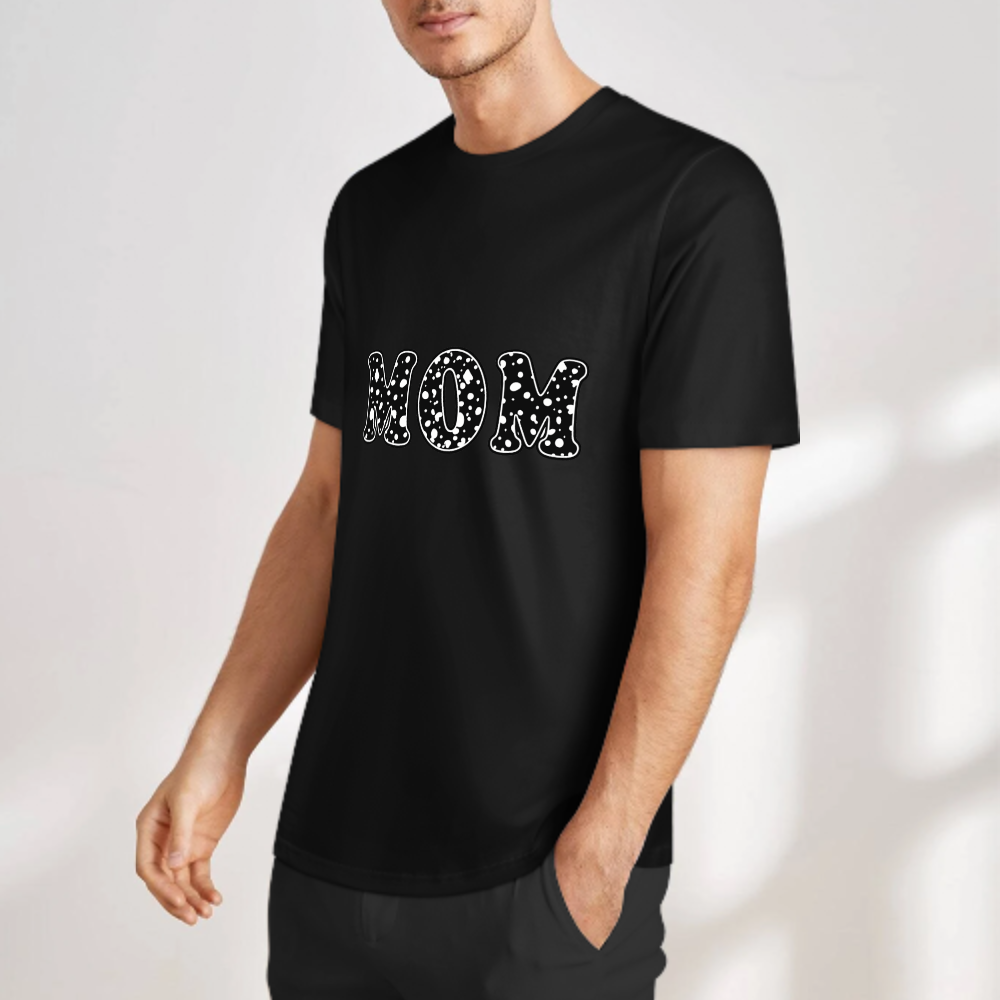 Mom Leopard Print Graphic T-Shirt | Cute Minimalist Mother’s Day Tee(z120)