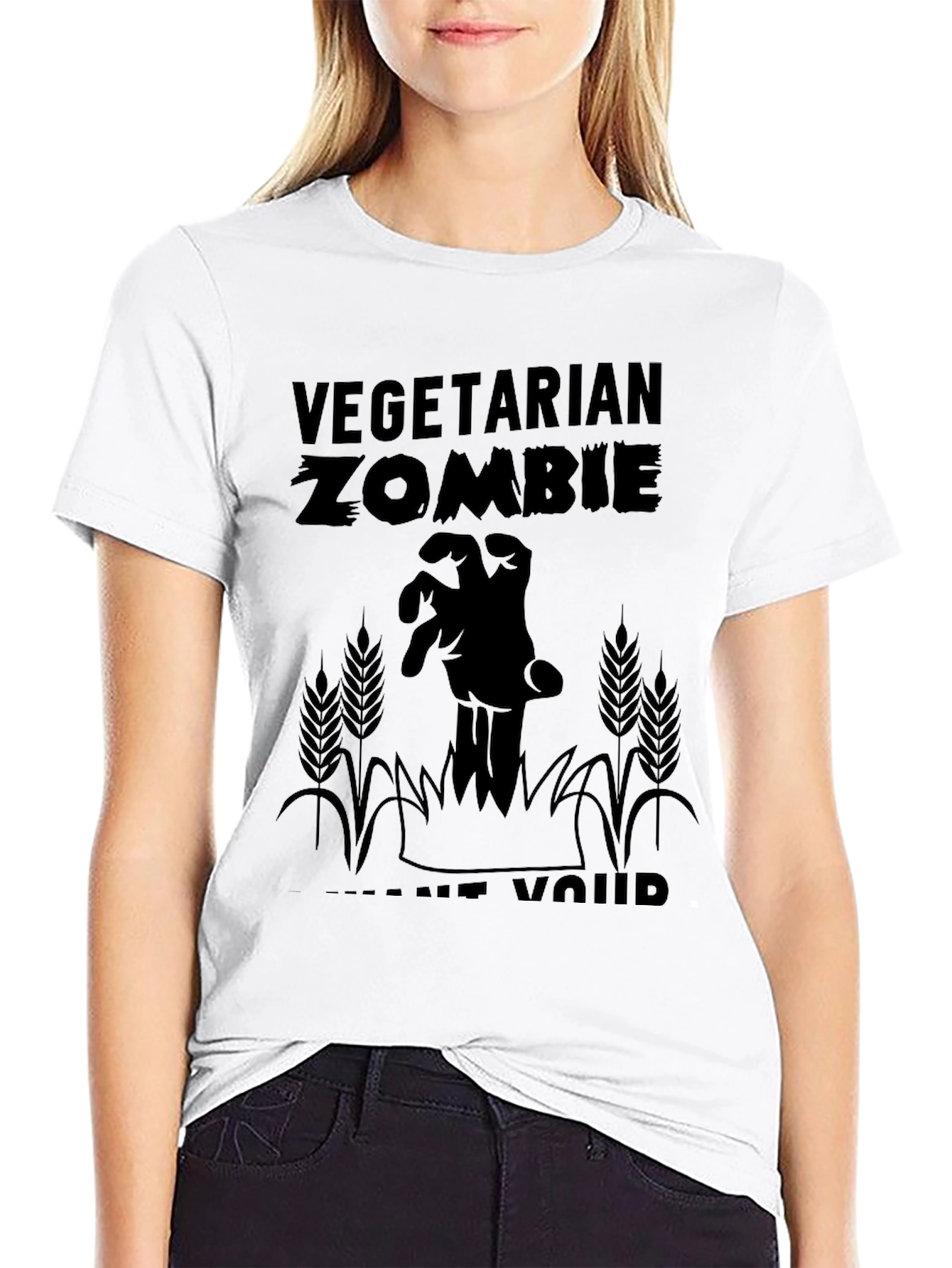 Vegetarian Zombie T-Shirt - Brains Not Required