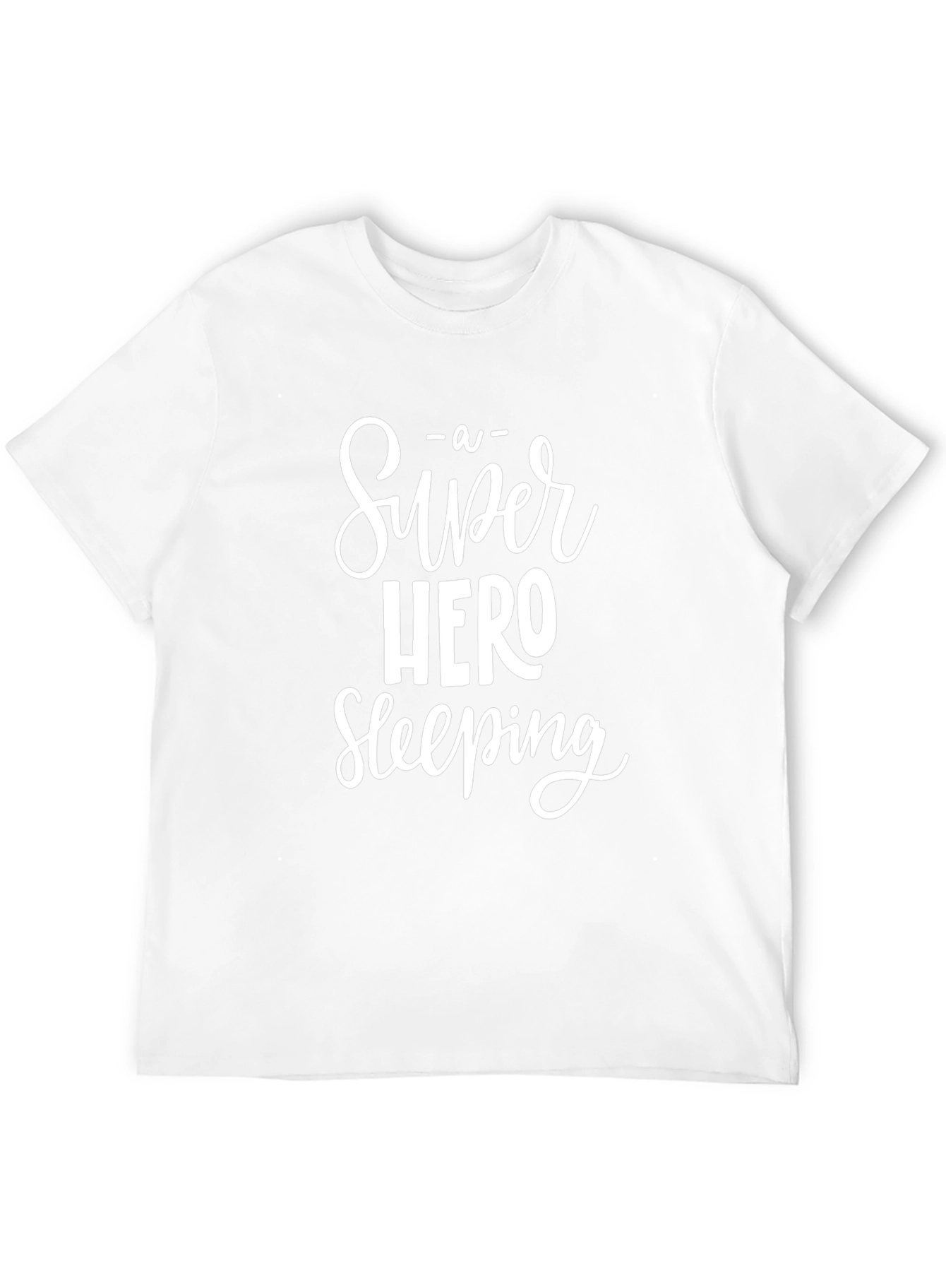 Super Hero Sleeping Black Graphic Tee