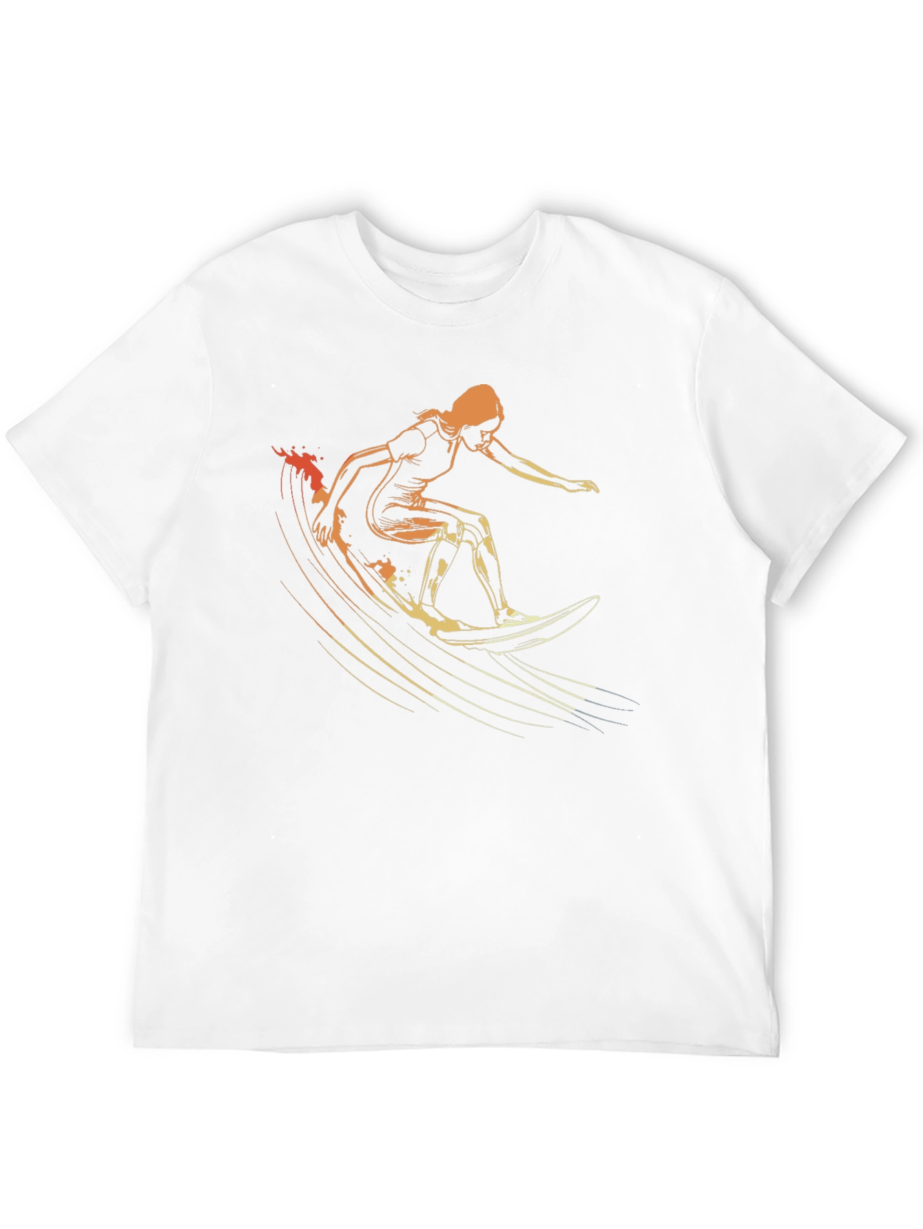 Surfer Girl Graphic Tee - Stylish Black T-Shirt