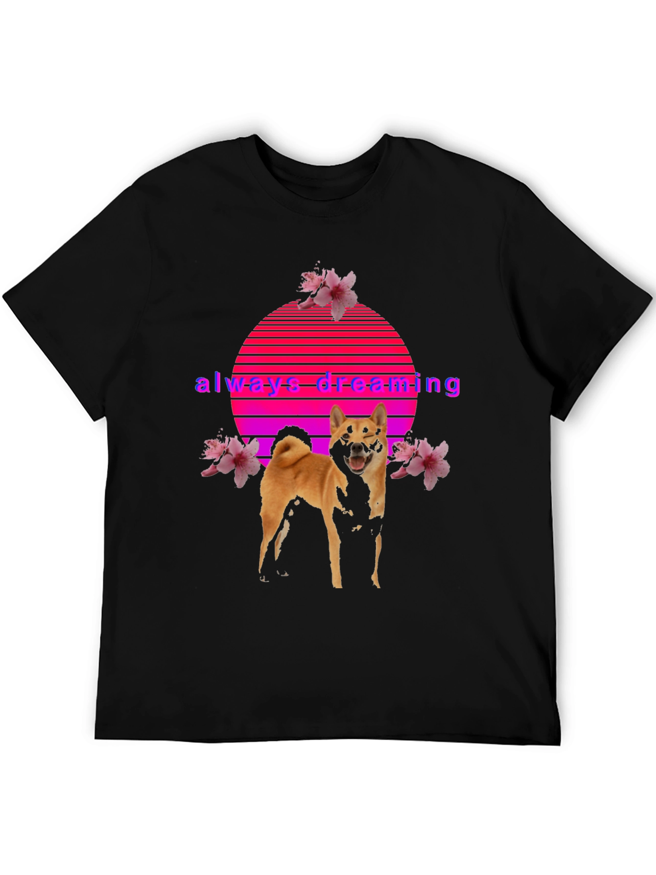 Always Dreaming Shiba Inu Graphic Tee - Black