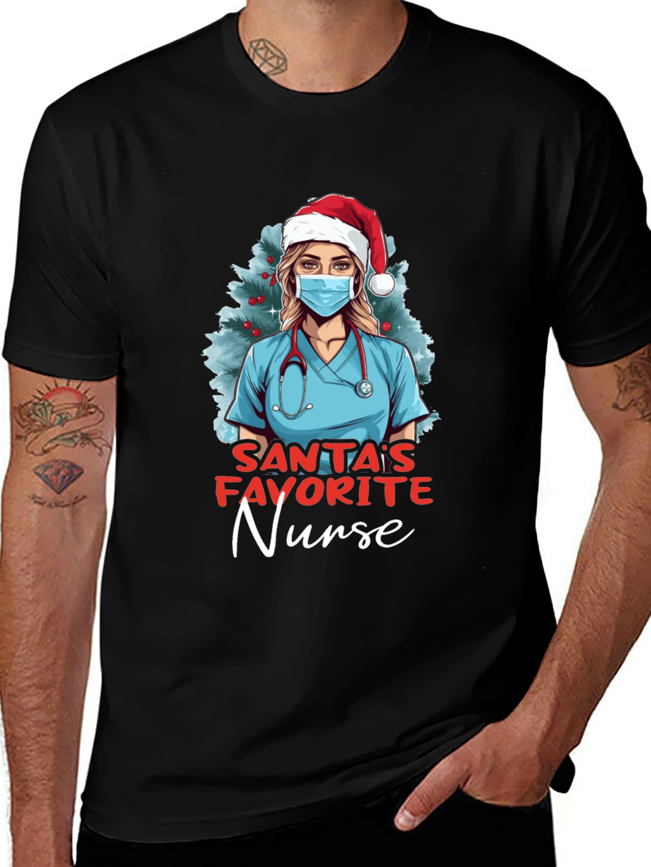 Santas Favorite Nurse T-Shirt