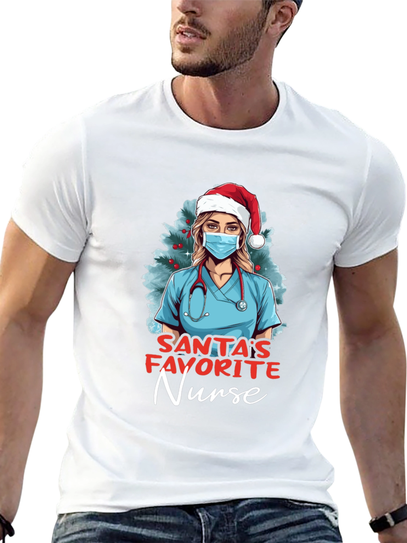 Santas Favorite Nurse T-Shirt