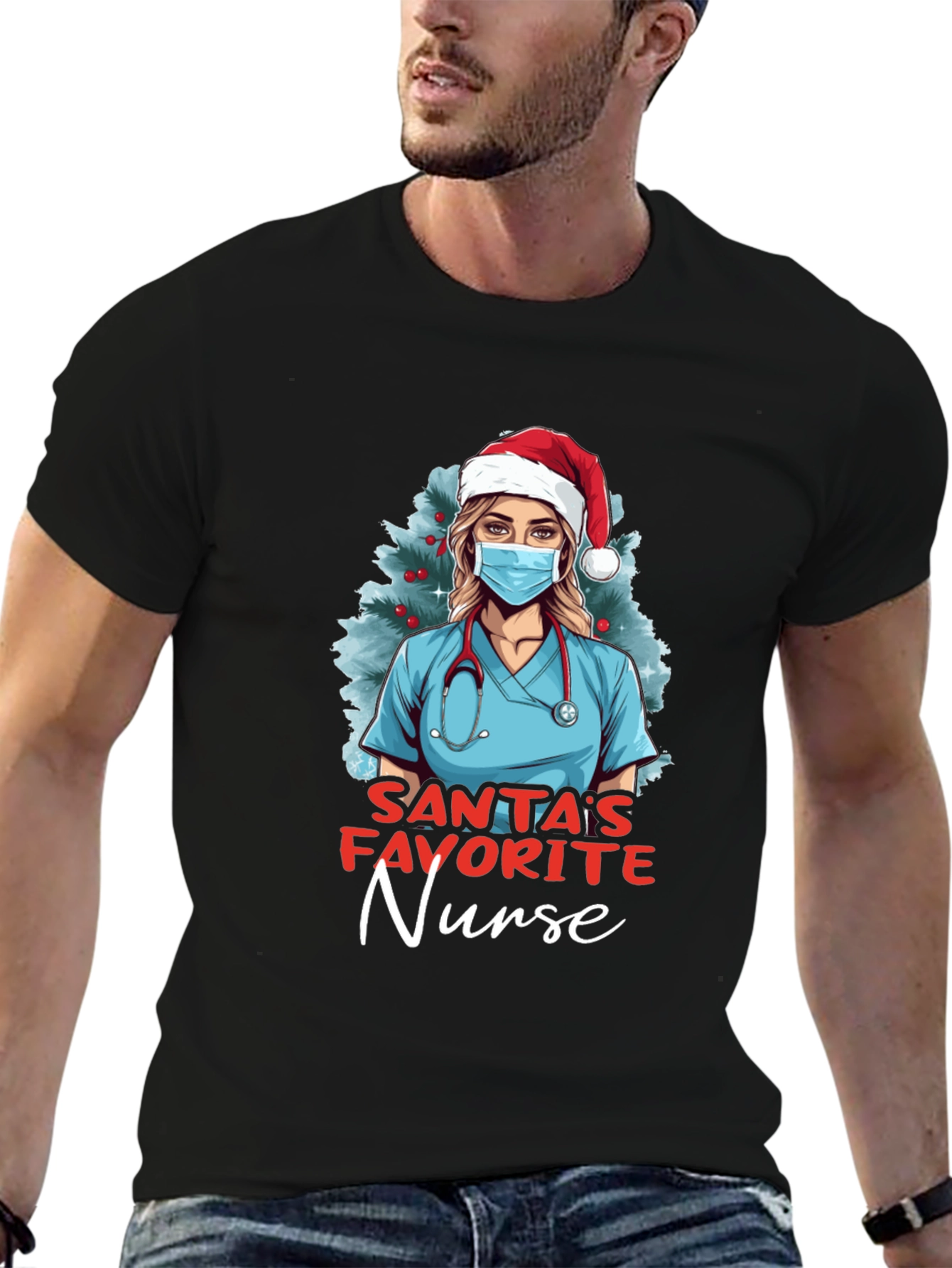 Santas Favorite Nurse T-Shirt