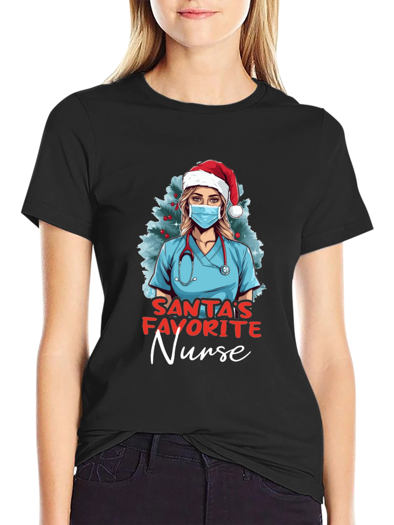 Santas Favorite Nurse T-Shirt