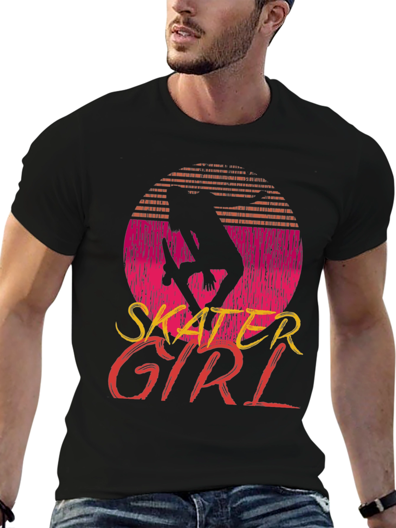 Skater Girl Tee - Retro Style Graphic T-Shirt