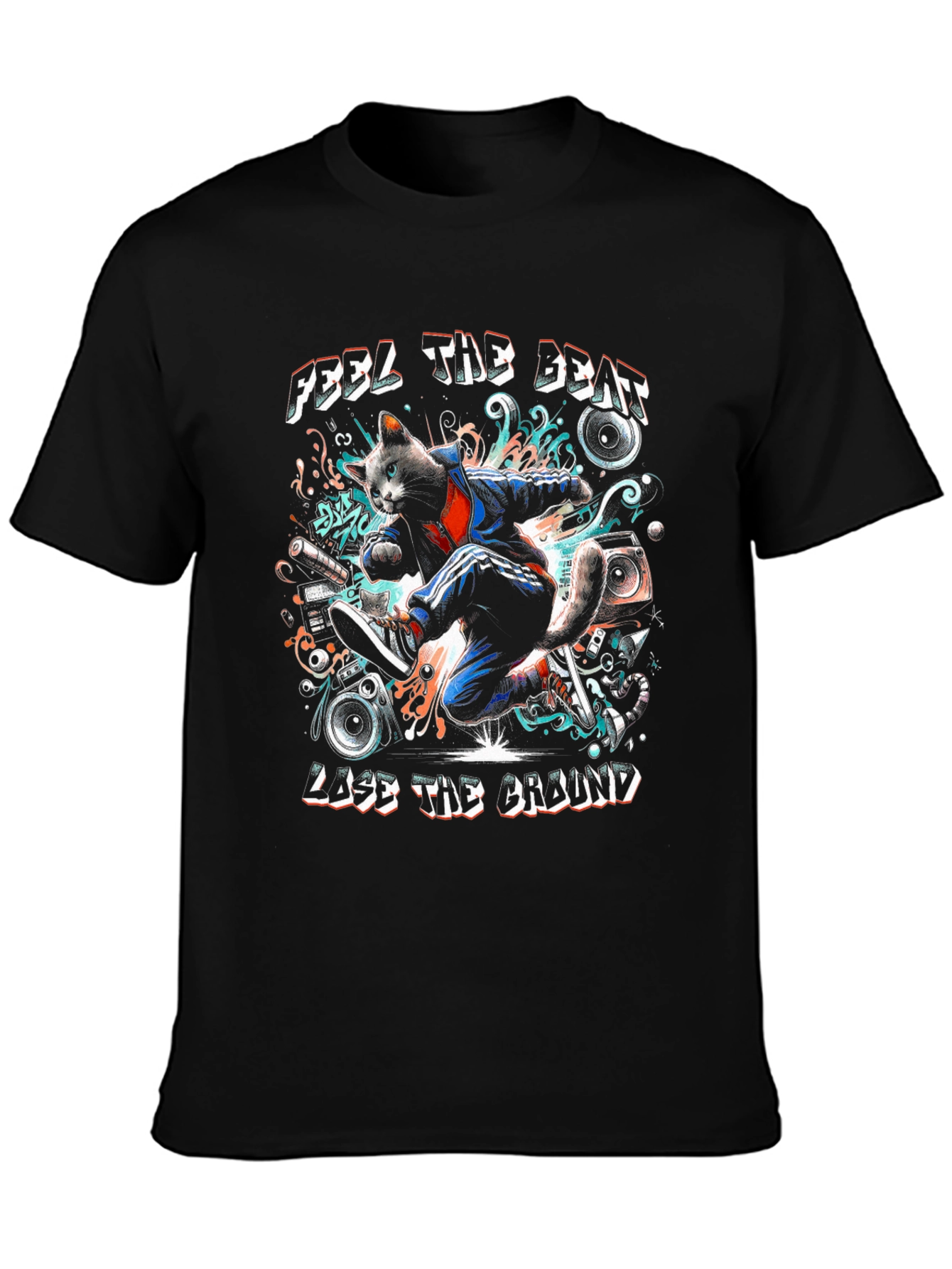 Feel the Beat Cat T-Shirt