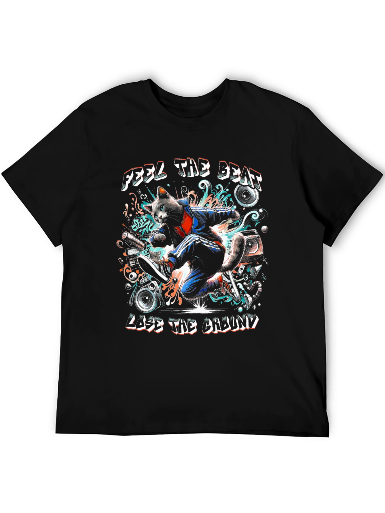 Feel the Beat Cat T-Shirt