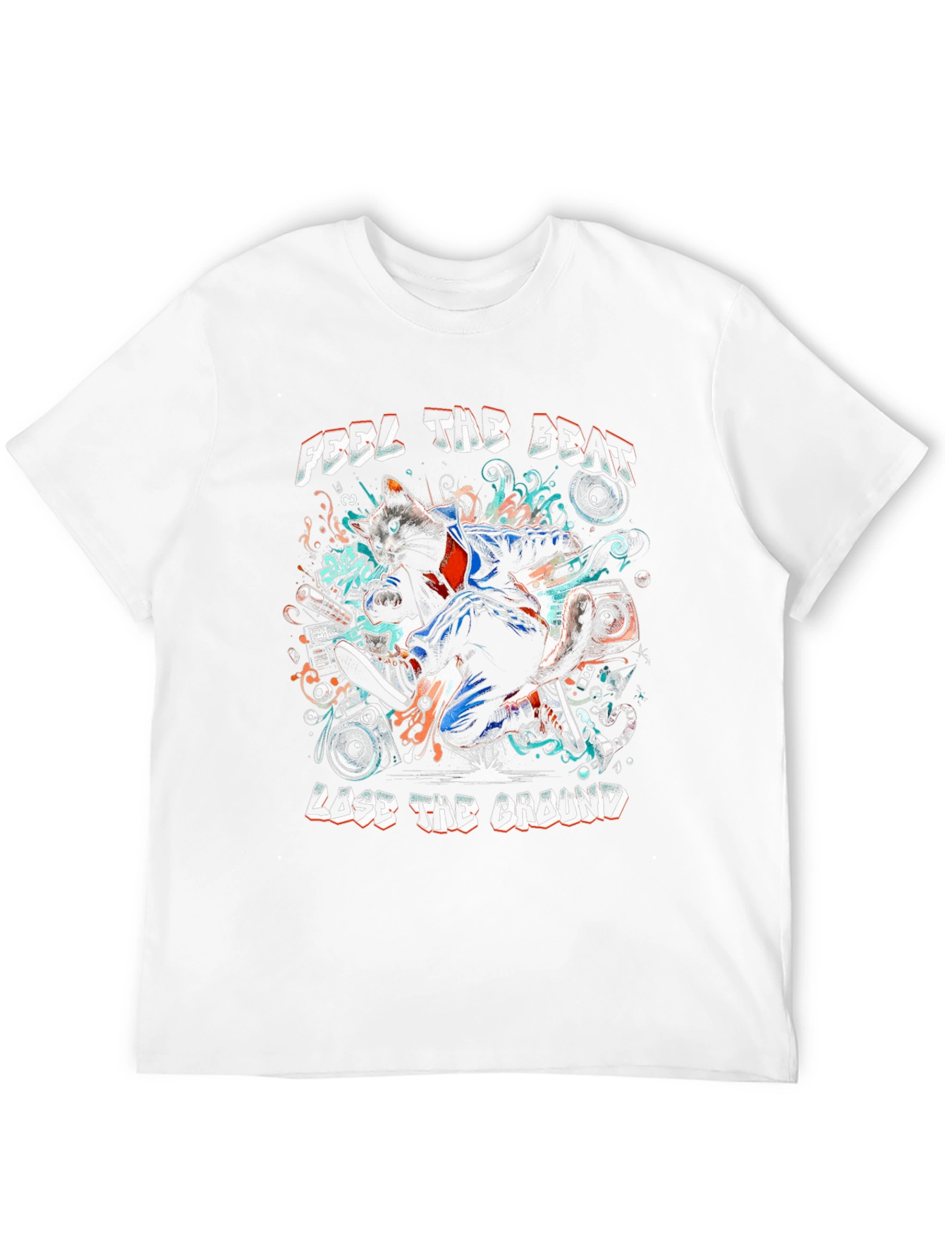 Feel the Beat Cat T-Shirt
