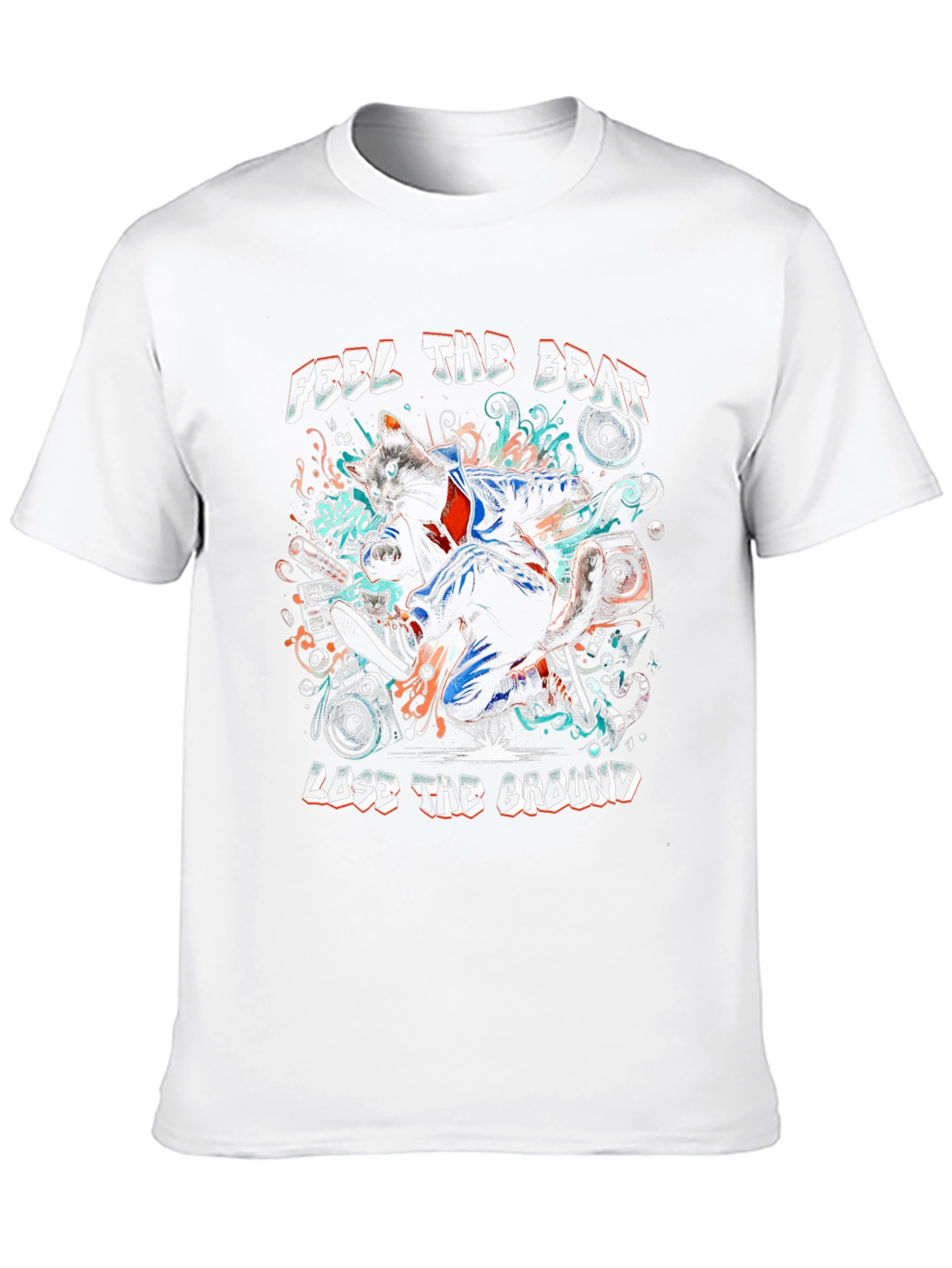 Feel the Beat Cat T-Shirt