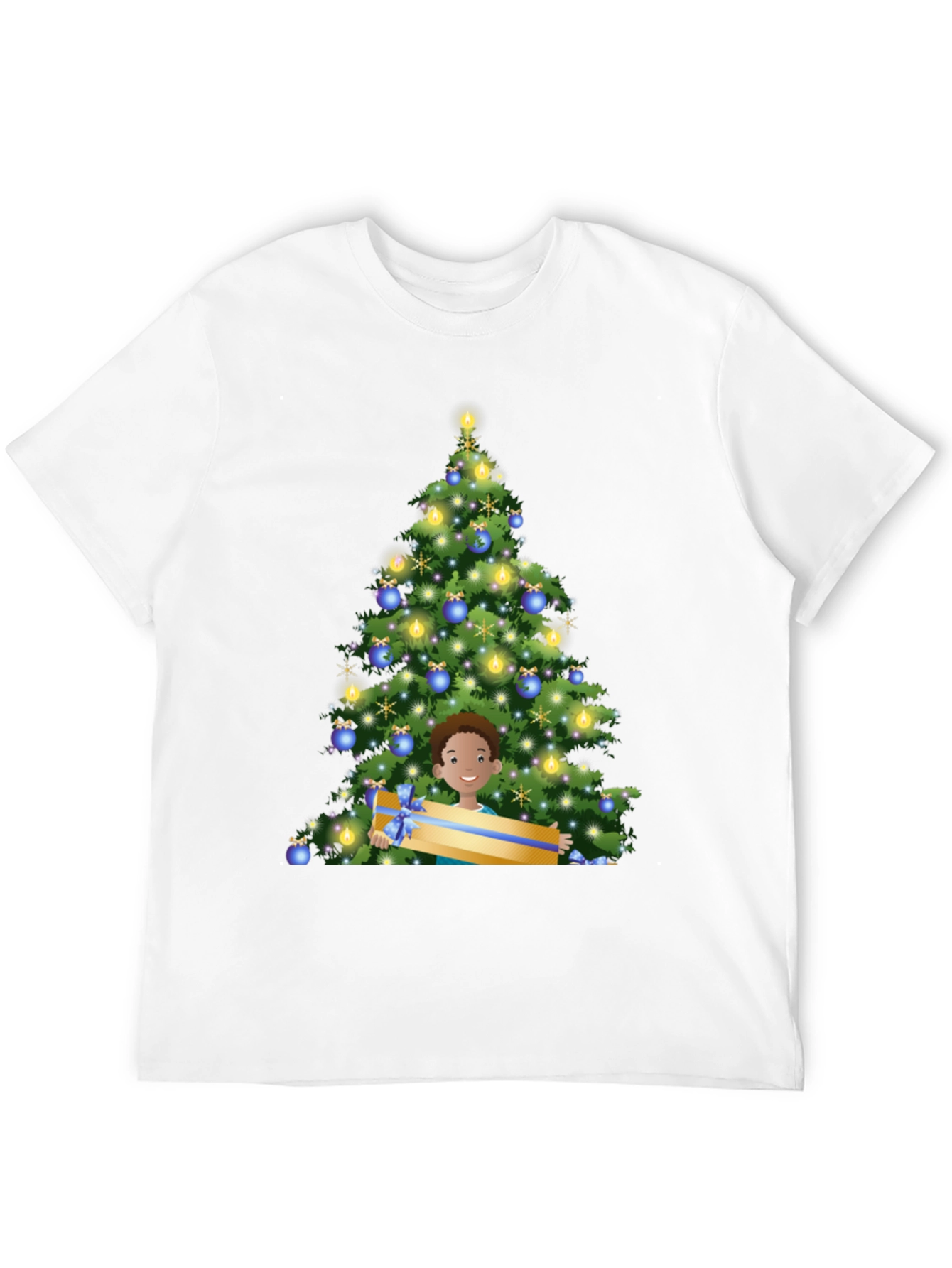 Festive Christmas Tree & Boy Graphic Tee