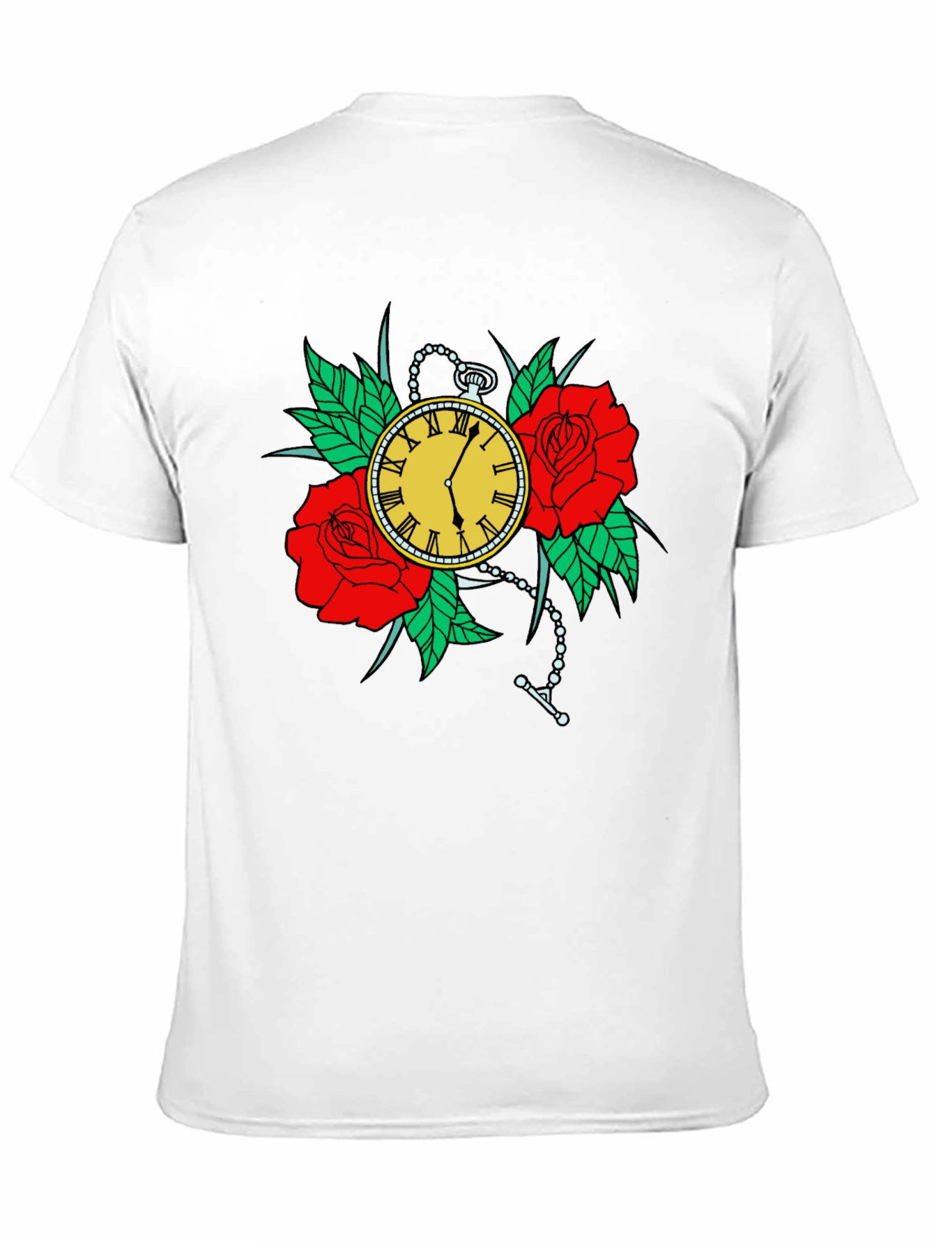 Time and Roses Graphic T-Shirt