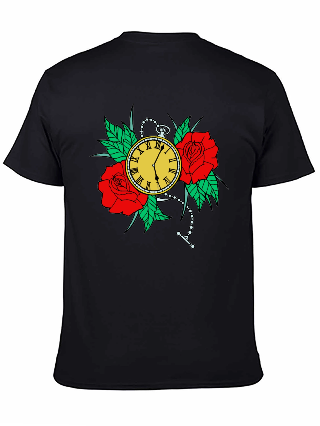 Time and Roses Graphic T-Shirt