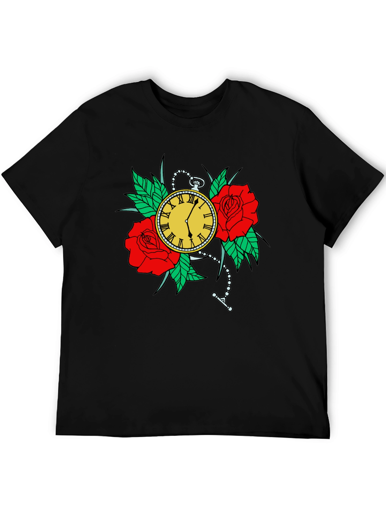 Time and Roses Graphic T-Shirt