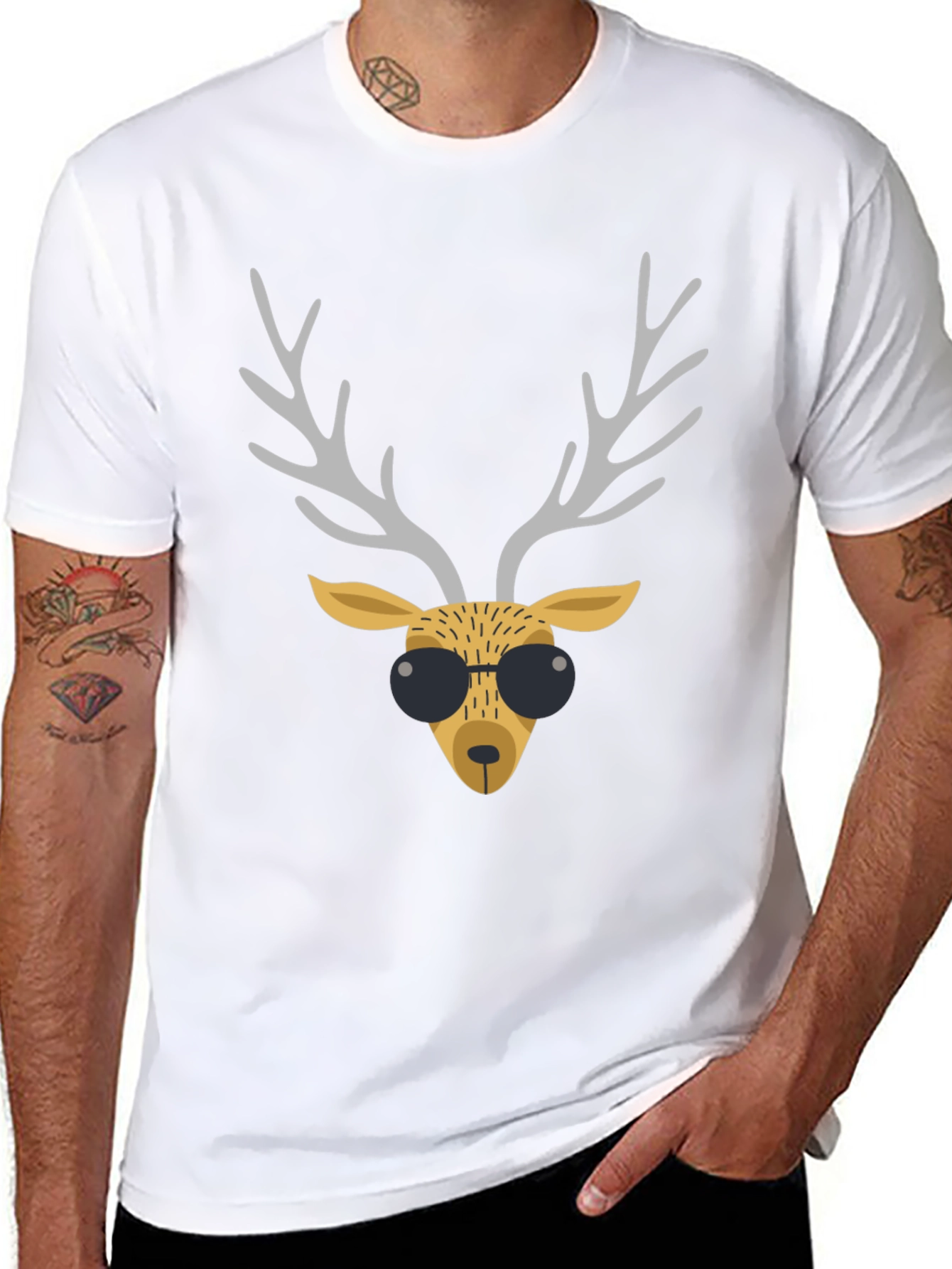 Cool Reindeer Graphic T-Shirt