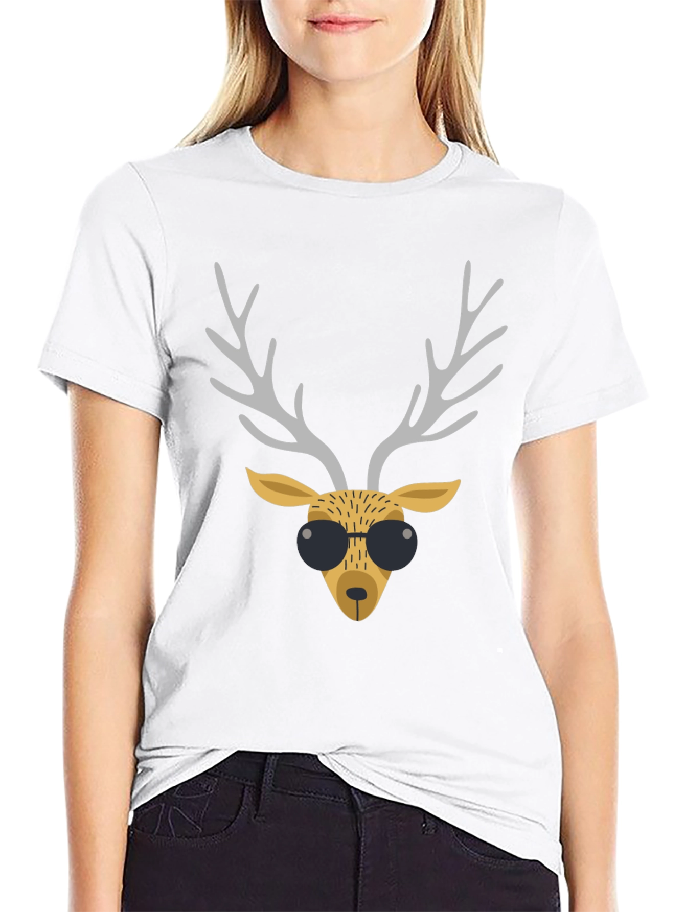 Cool Reindeer Graphic T-Shirt