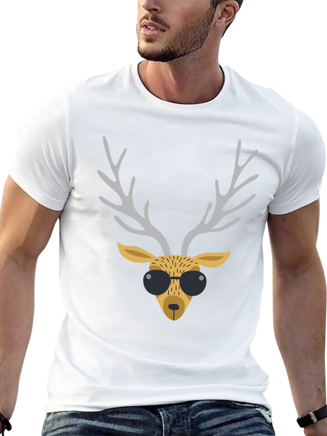 Cool Reindeer Graphic T-Shirt