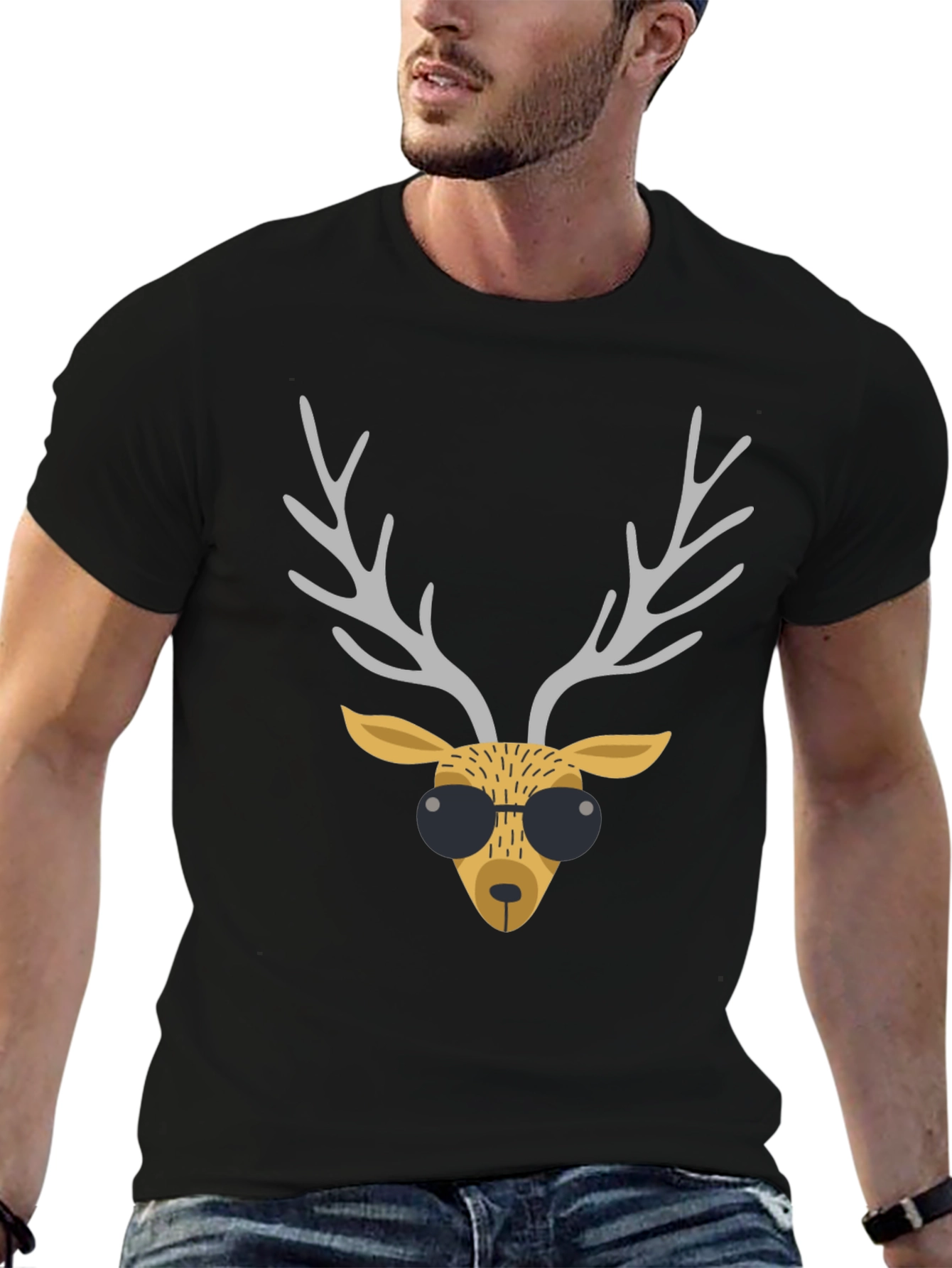 Cool Reindeer Graphic T-Shirt