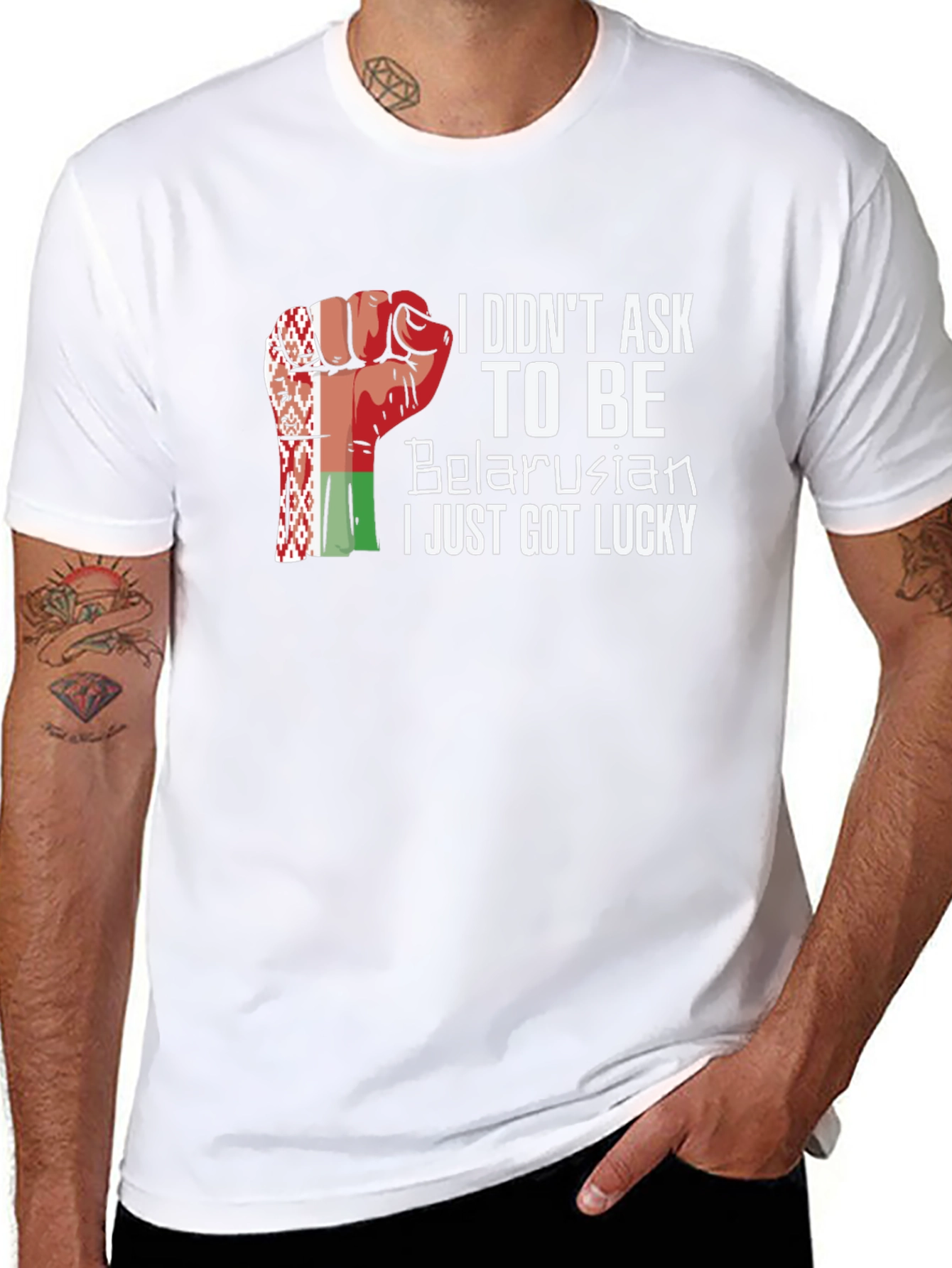 Belarusian Lucky Fist T-Shirt - Belarus Pride