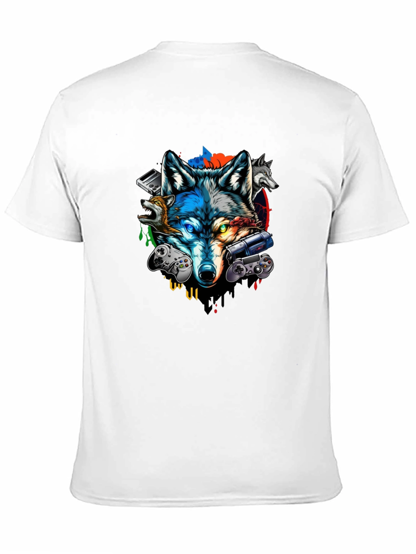 Gaming Wolf Black T-Shirt