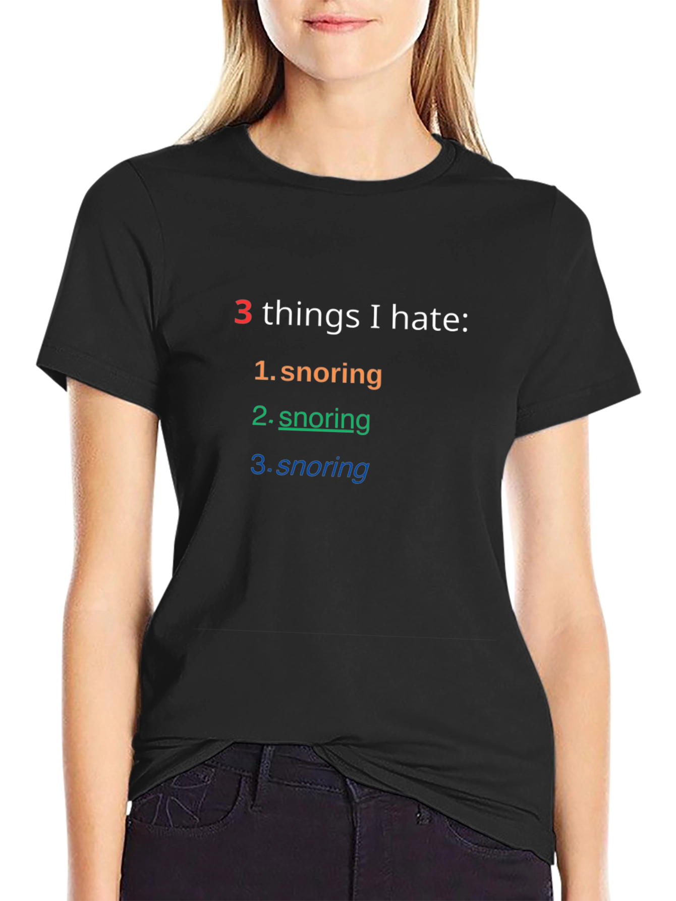 Snoring Hater T-Shirt - Funny Sarcastic Tee