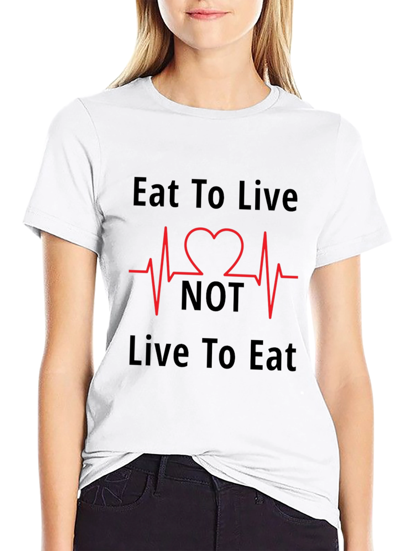 Eat to Live T-Shirt - Heartbeat Design