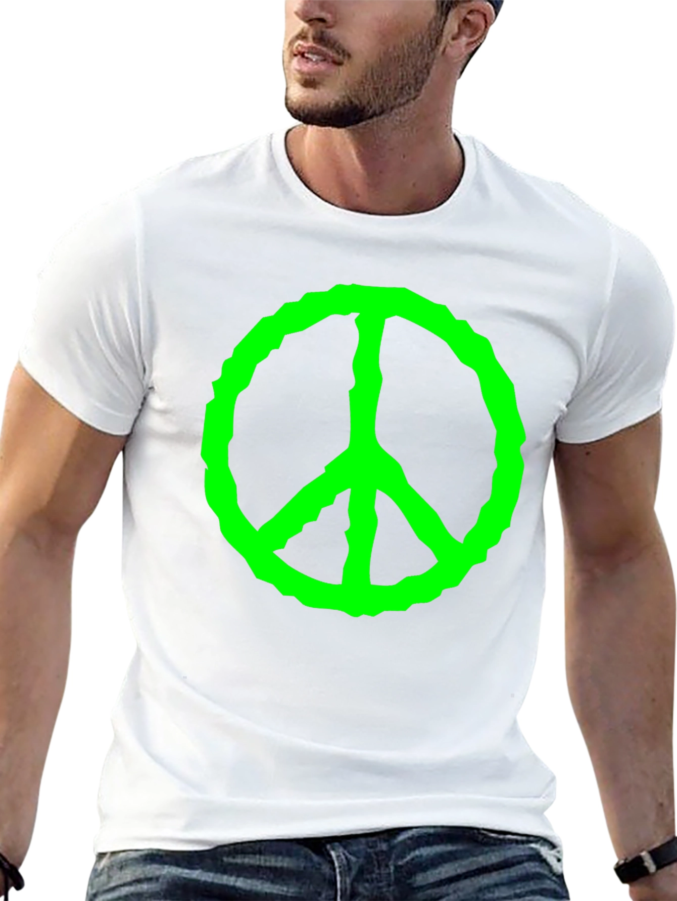 Peace Sign Graphic Tee - Black