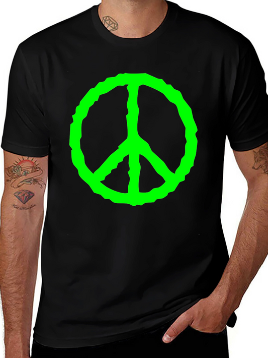Peace Sign Graphic Tee - Black