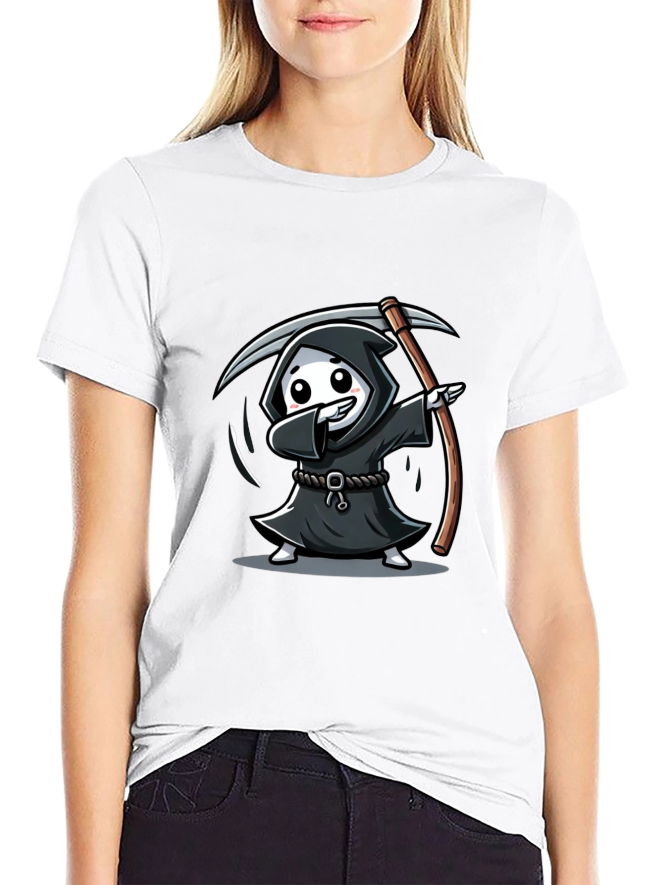 Grim Reaper Cartoon T-Shirt - Dab Design