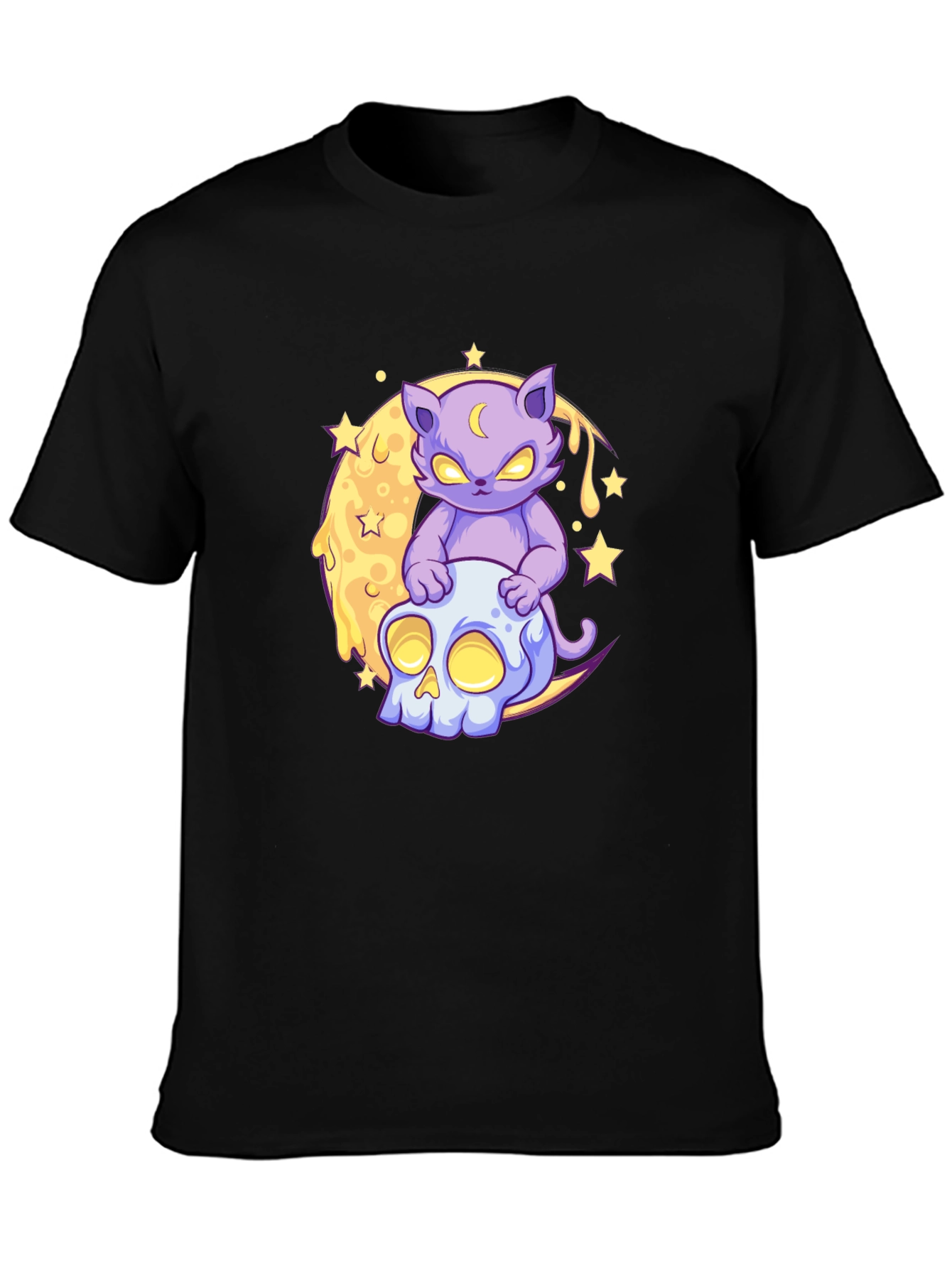 Mystic Cat Skull Moon T-Shirt