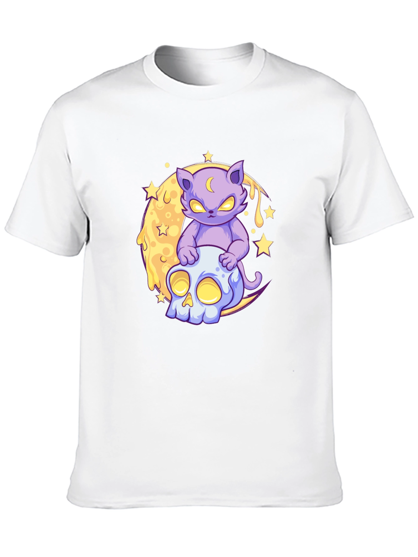 Mystic Cat Skull Moon T-Shirt