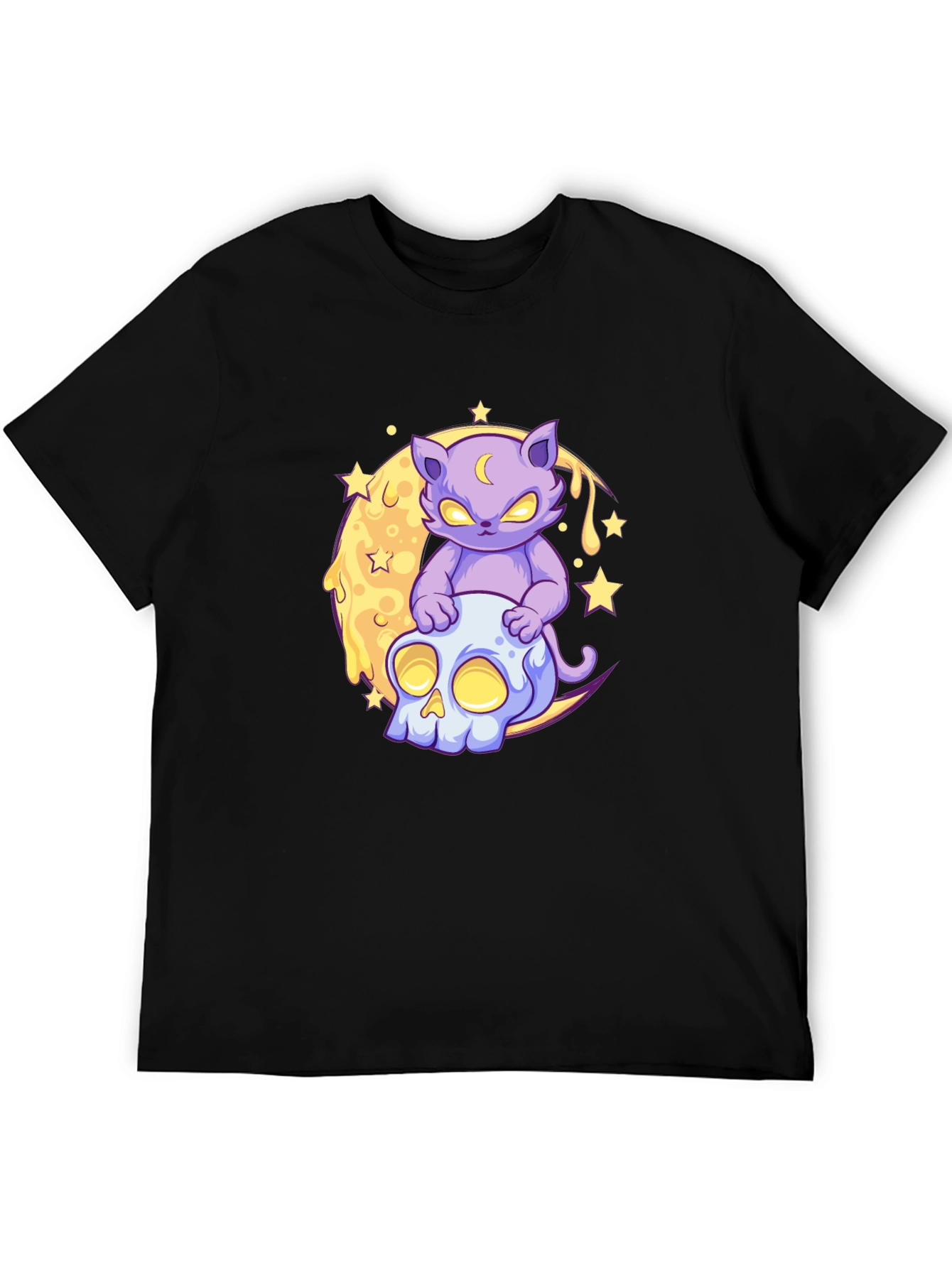 Mystic Cat Skull Moon T-Shirt