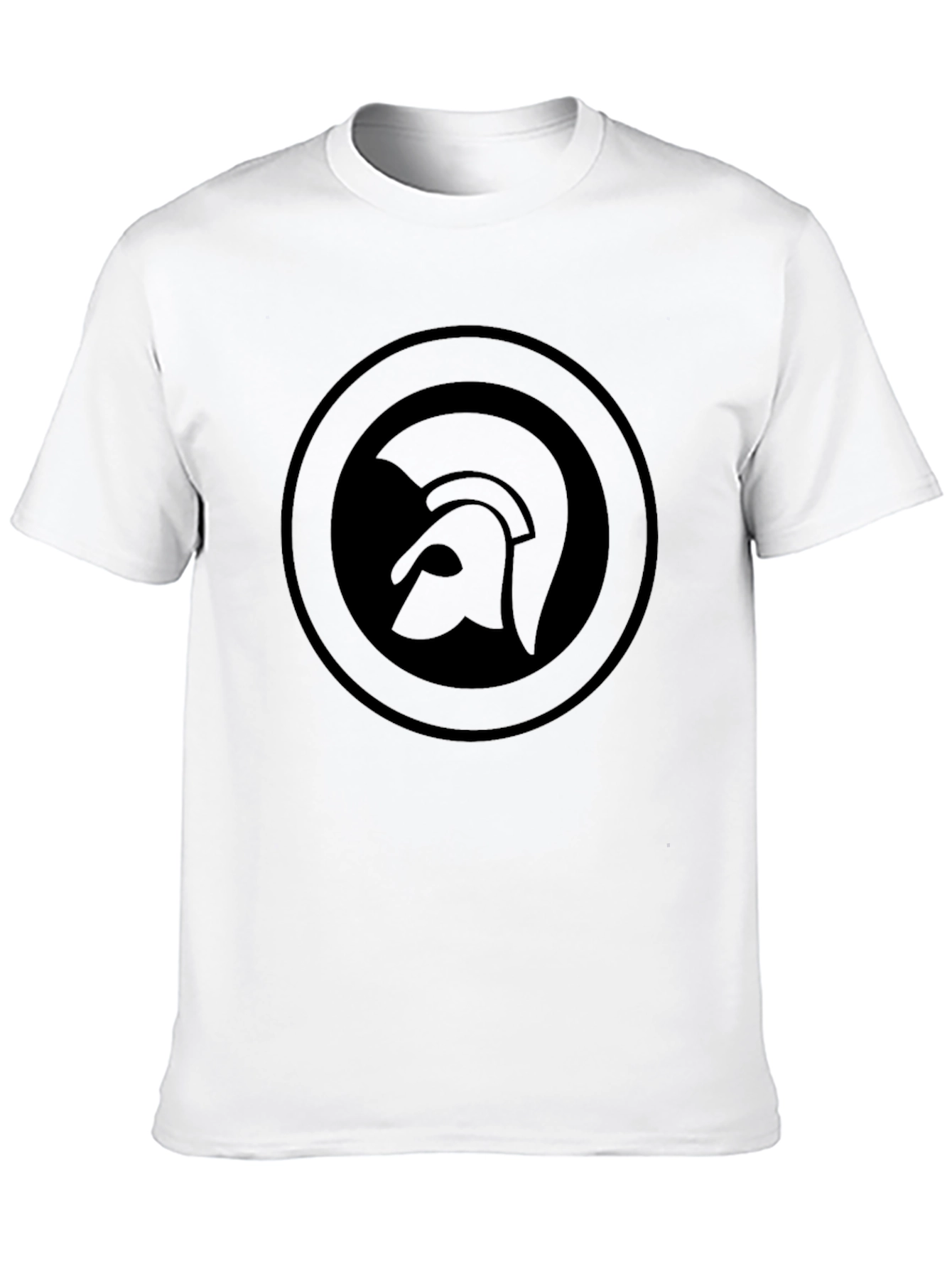 Trojan Helmet Logo Black T-Shirt