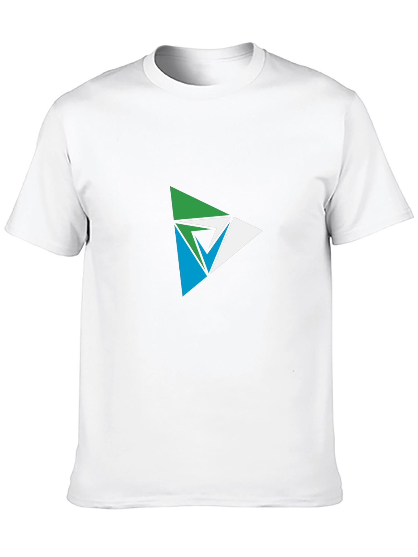 Geometric Triangle Graphic Tee - Modern Black T-Shirt
