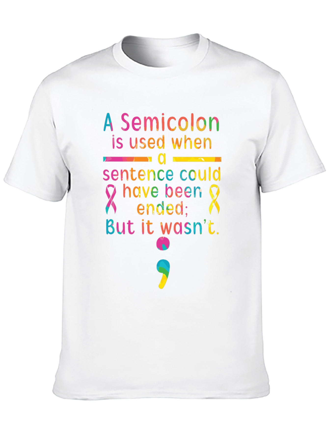 Semicolon Mental Health Awareness T-Shirt