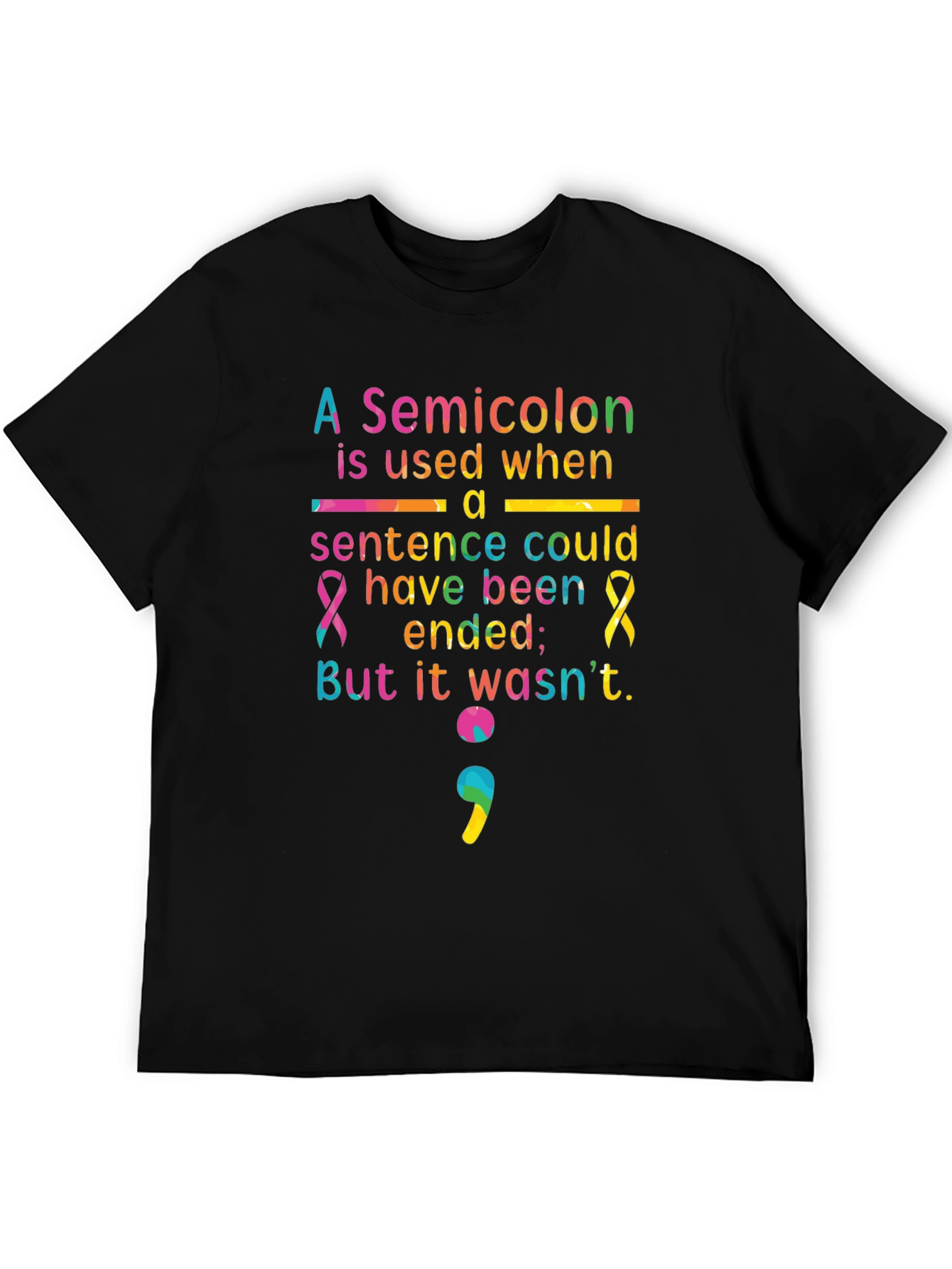 Semicolon Mental Health Awareness T-Shirt