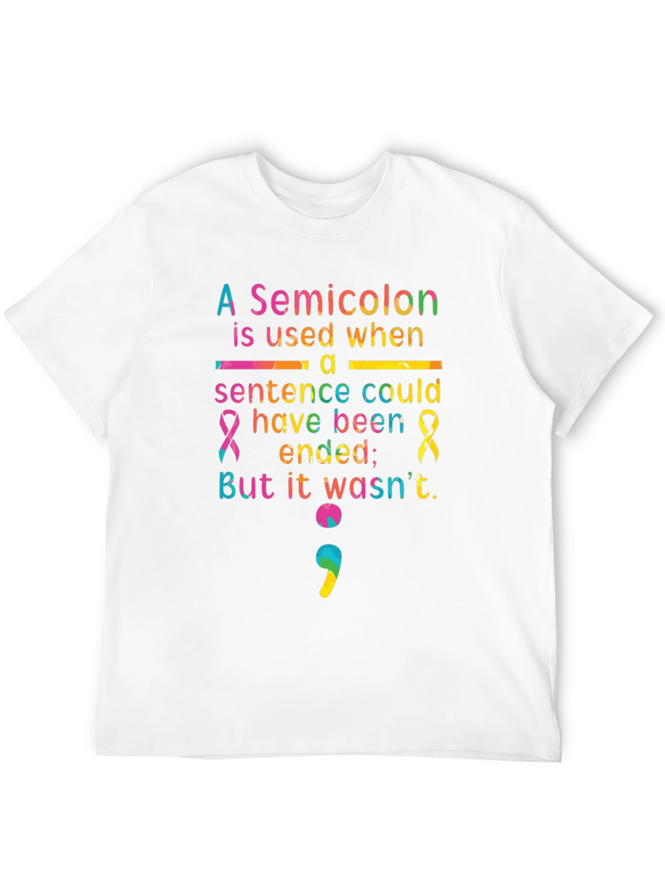 Semicolon Mental Health Awareness T-Shirt
