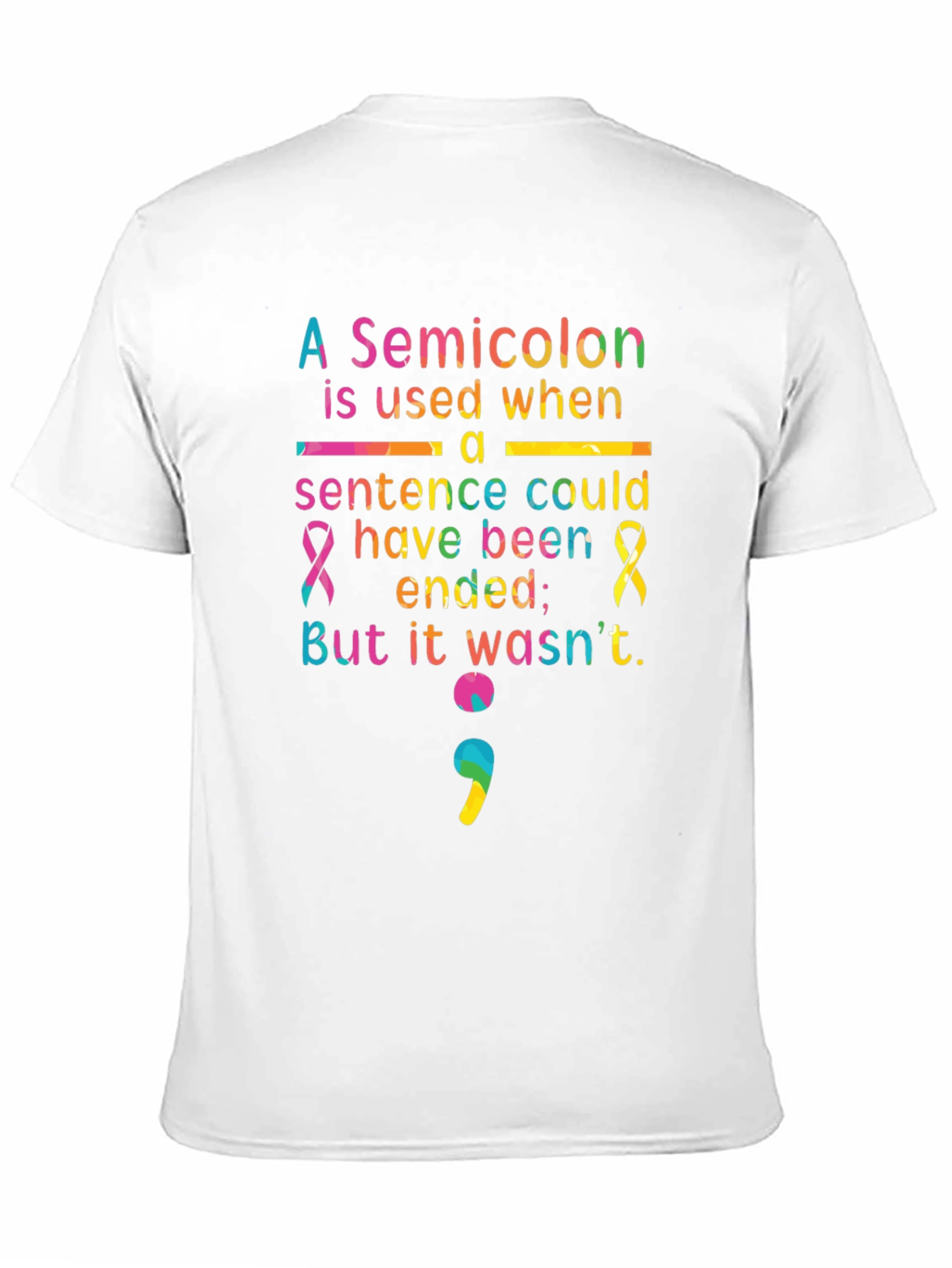 Semicolon Mental Health Awareness T-Shirt