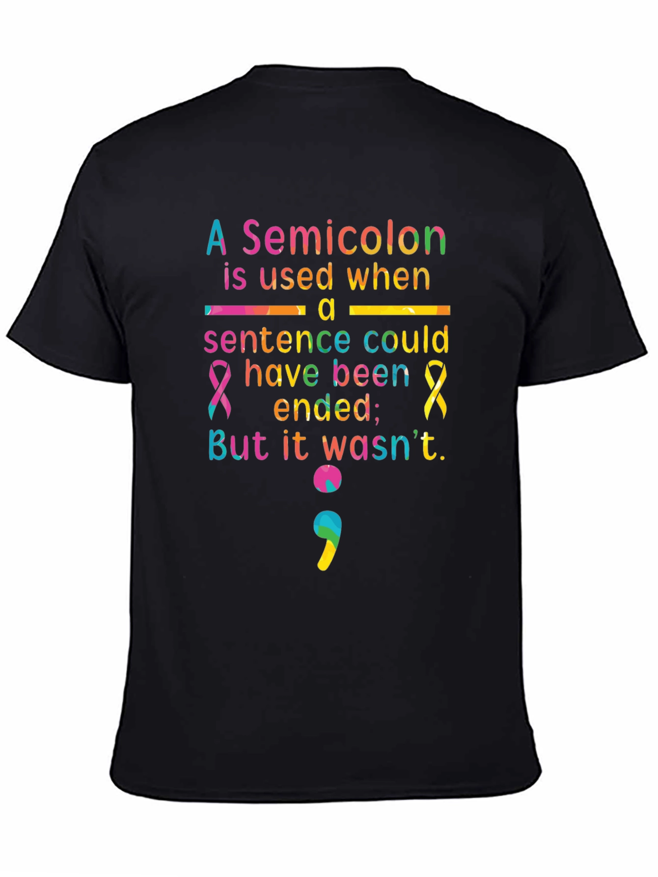 Semicolon Mental Health Awareness T-Shirt
