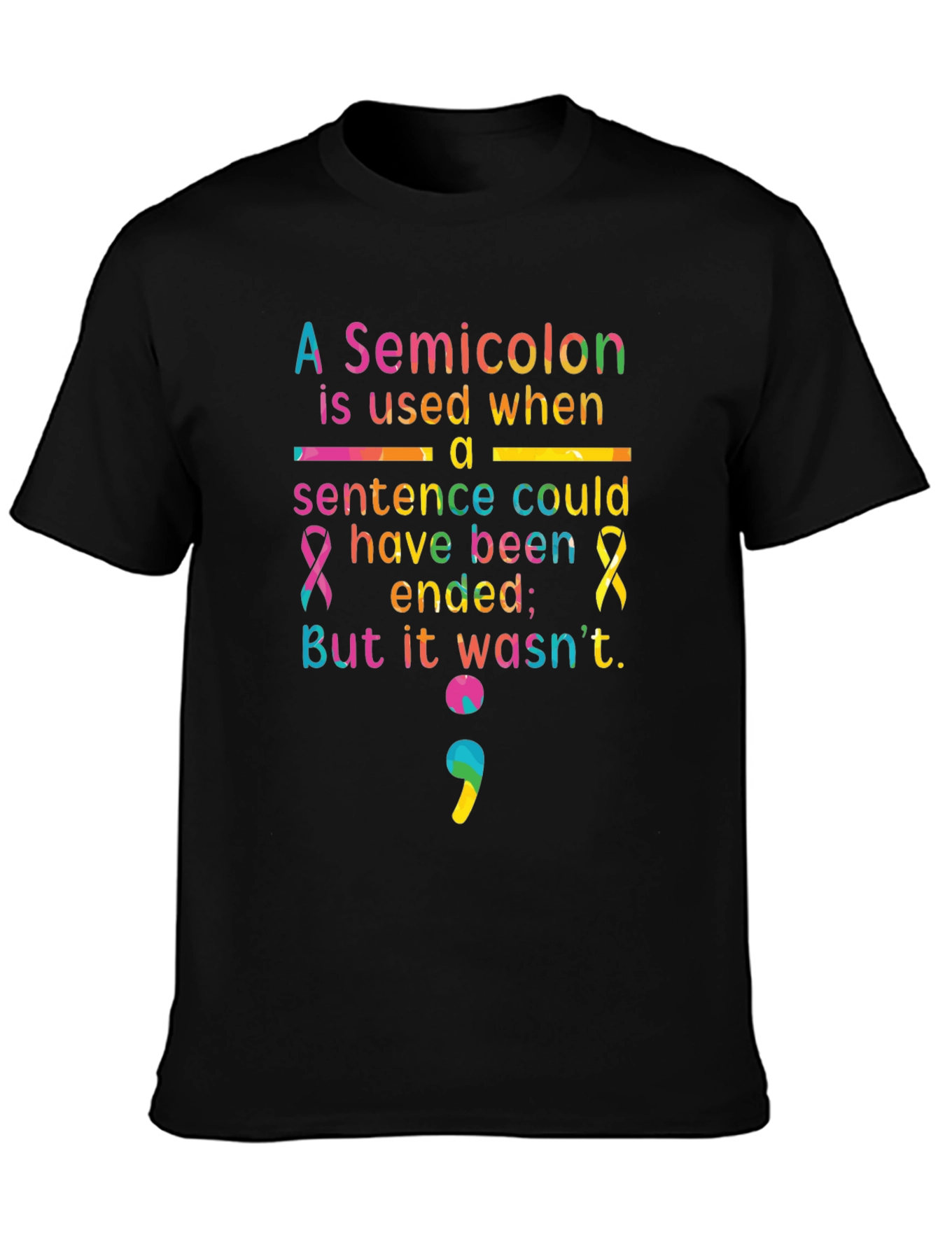 Semicolon Mental Health Awareness T-Shirt