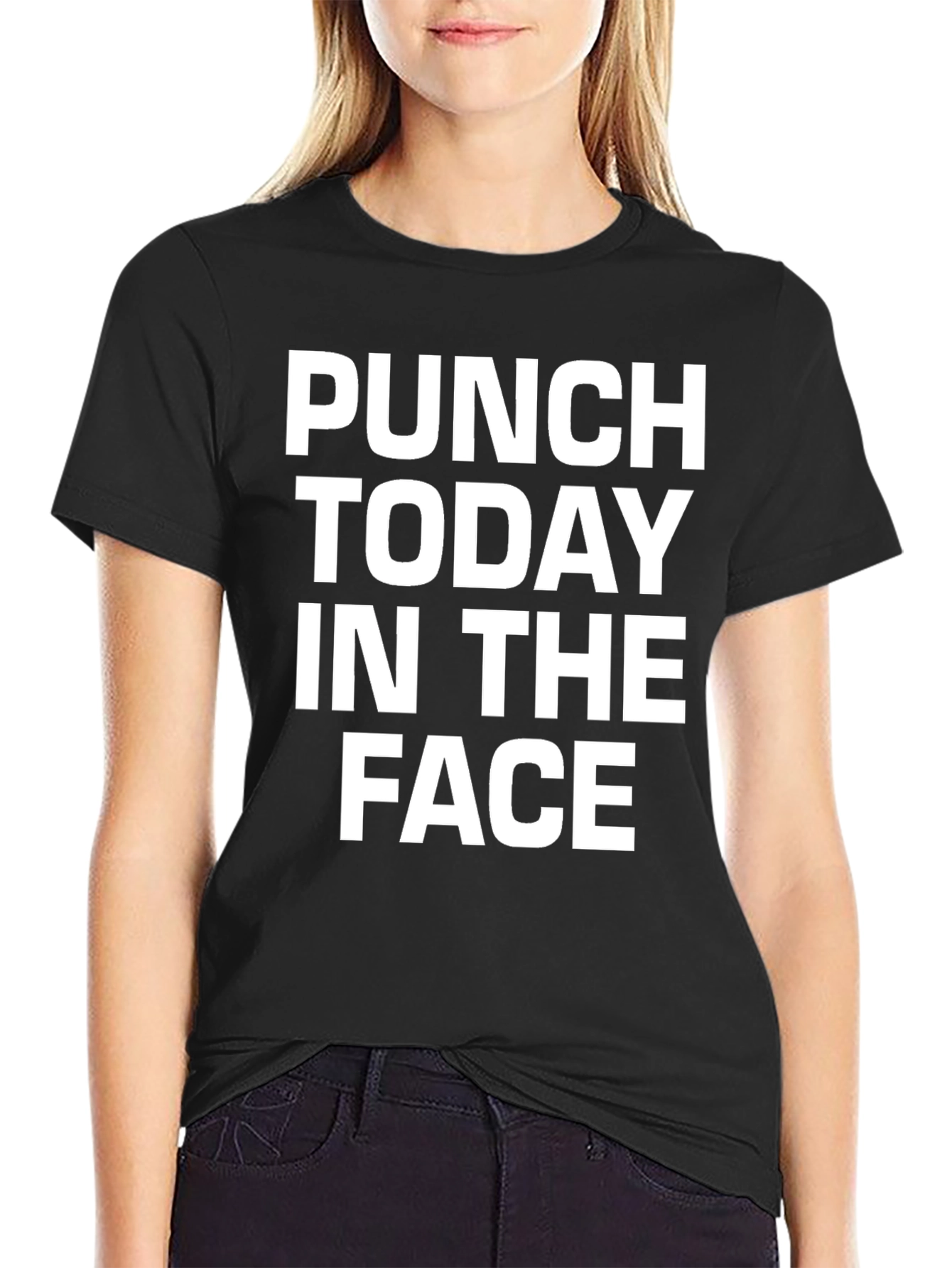 Punch Today in the Face Graphic Tee - Black
