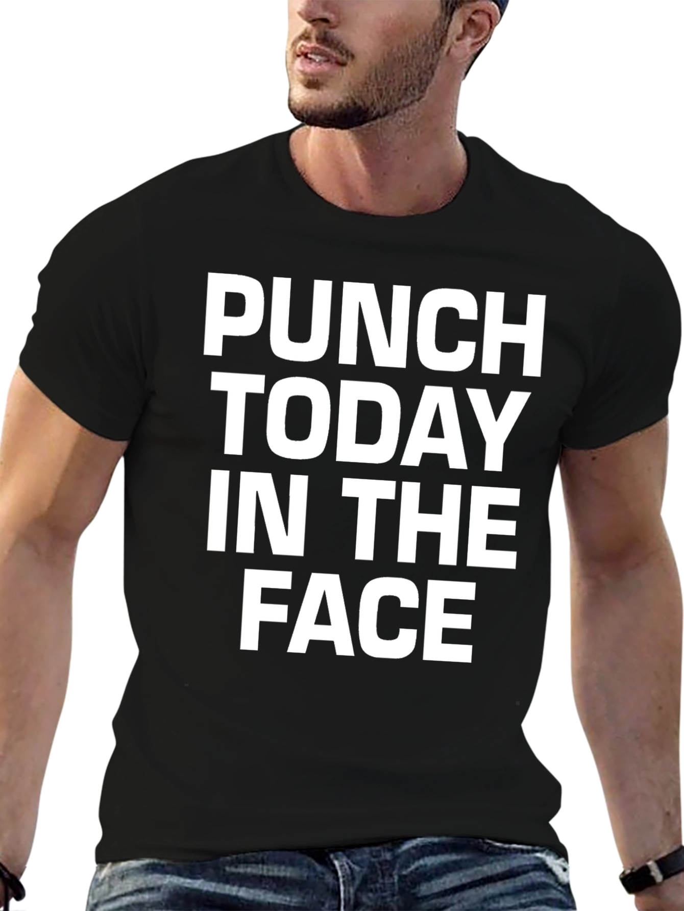 Punch Today in the Face Graphic Tee - Black