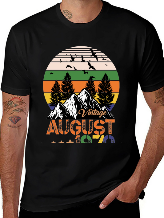 Vintage August 1974 T-Shirt Retro Birthday