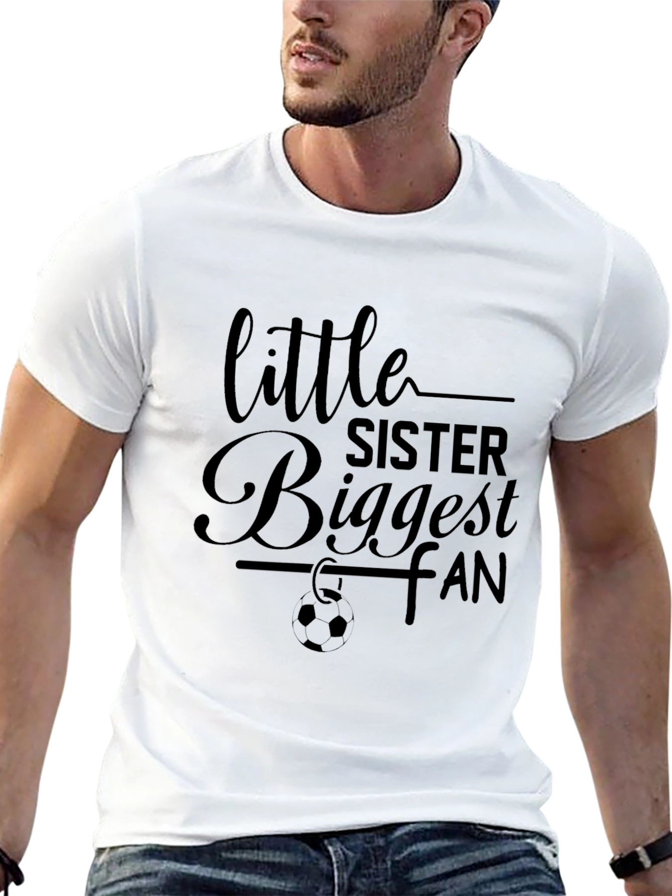 Little Sister Biggest Fan Graphic Tee