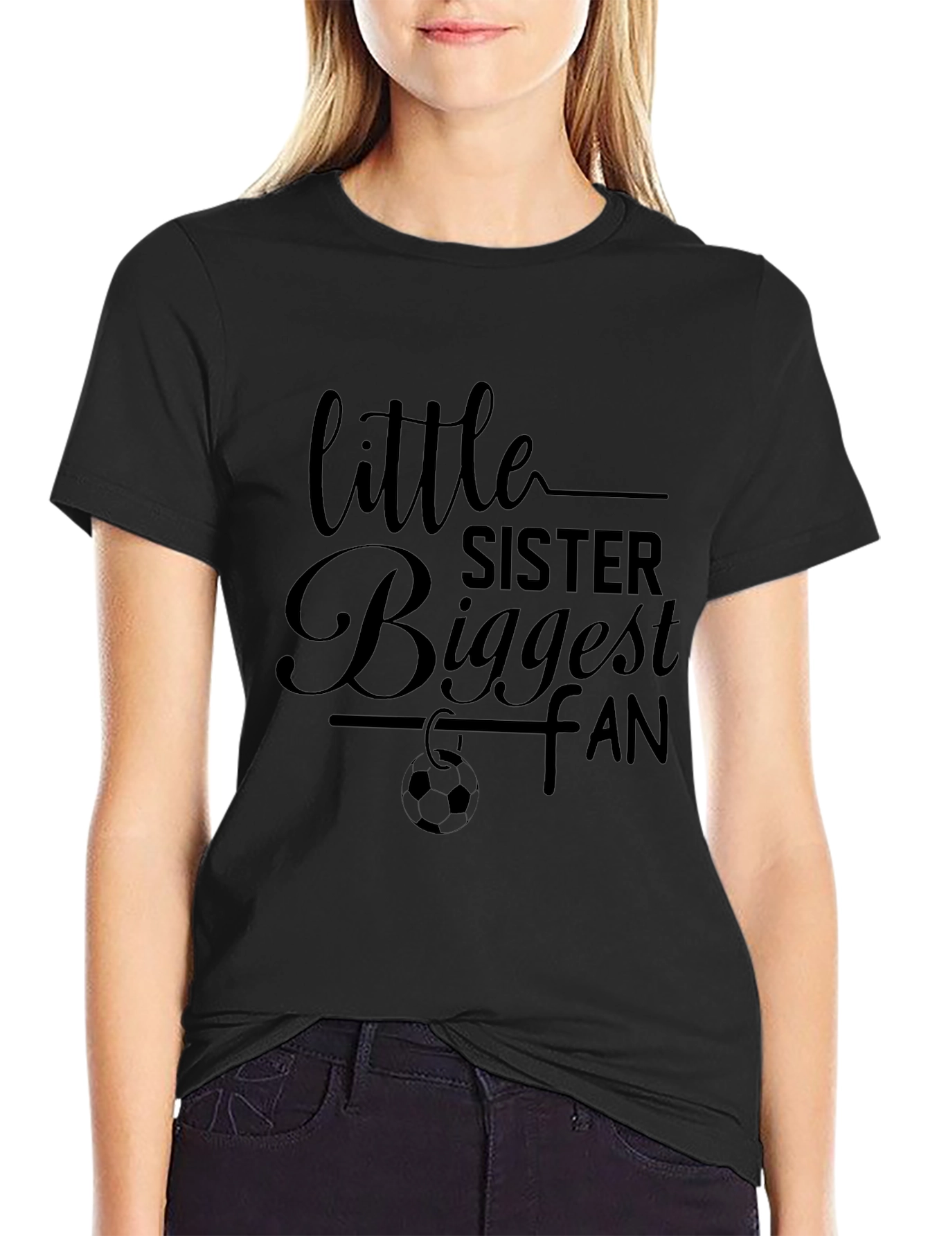 Little Sister Biggest Fan Graphic Tee