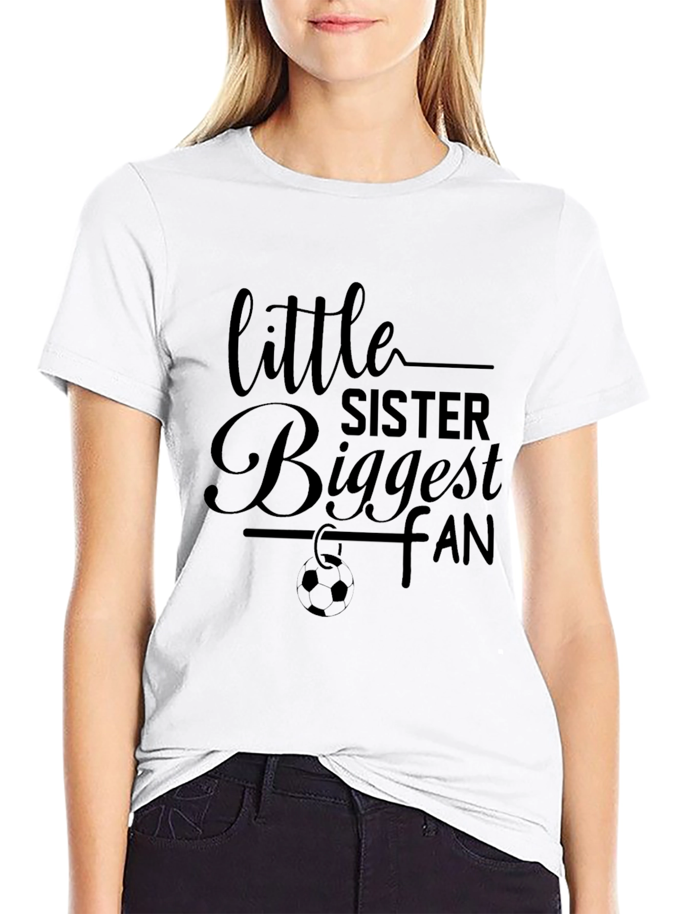 Little Sister Biggest Fan Graphic Tee
