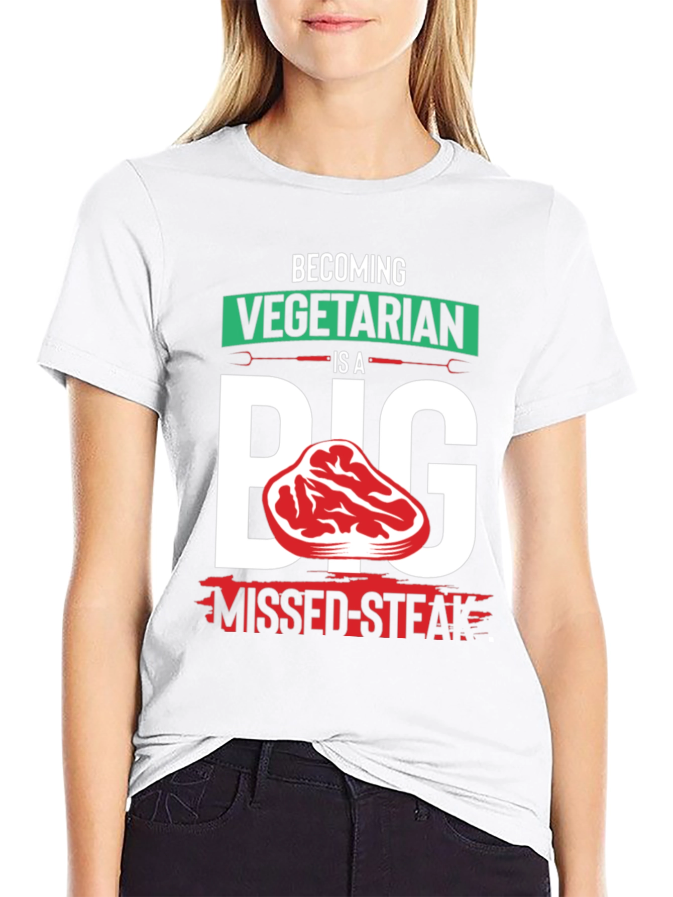 Vegetarian Missed-Steak Graphic Tee