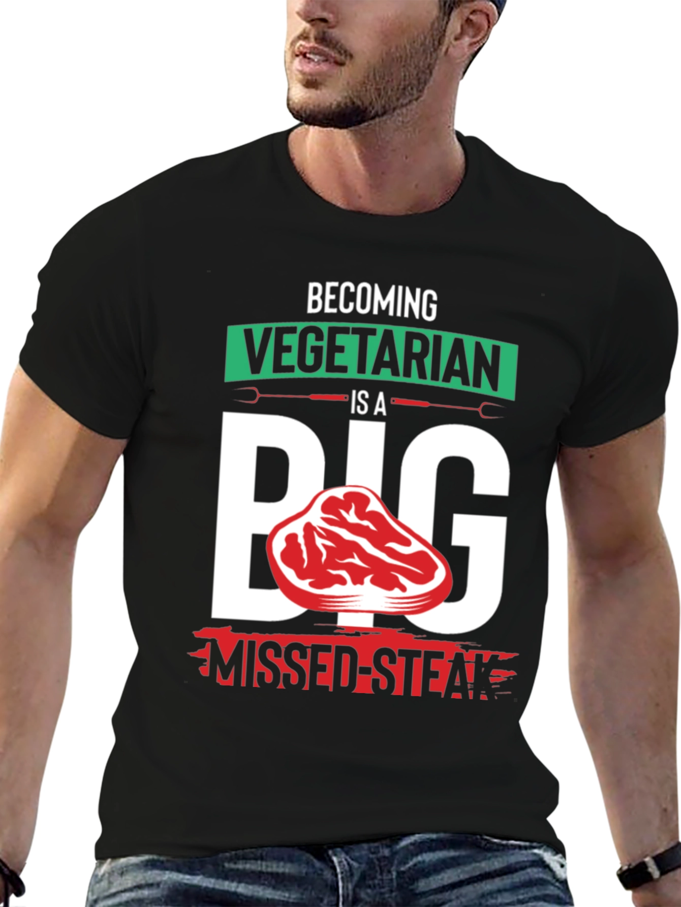 Vegetarian Missed-Steak Graphic Tee